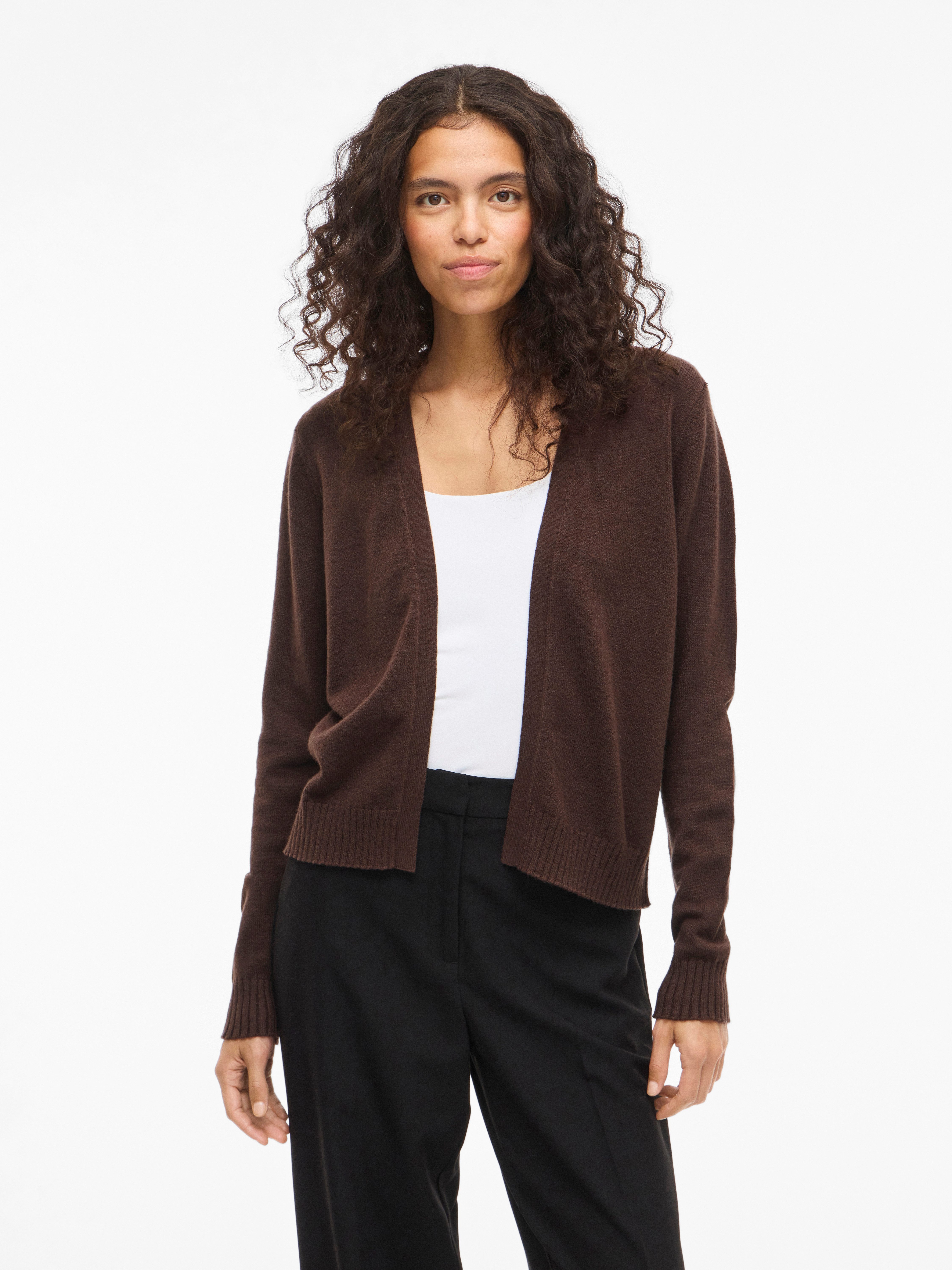 Vila Cardigan VIRIL SHORT L/S KNIT CARDIGAN-NOOS Materialmix, regular fit
