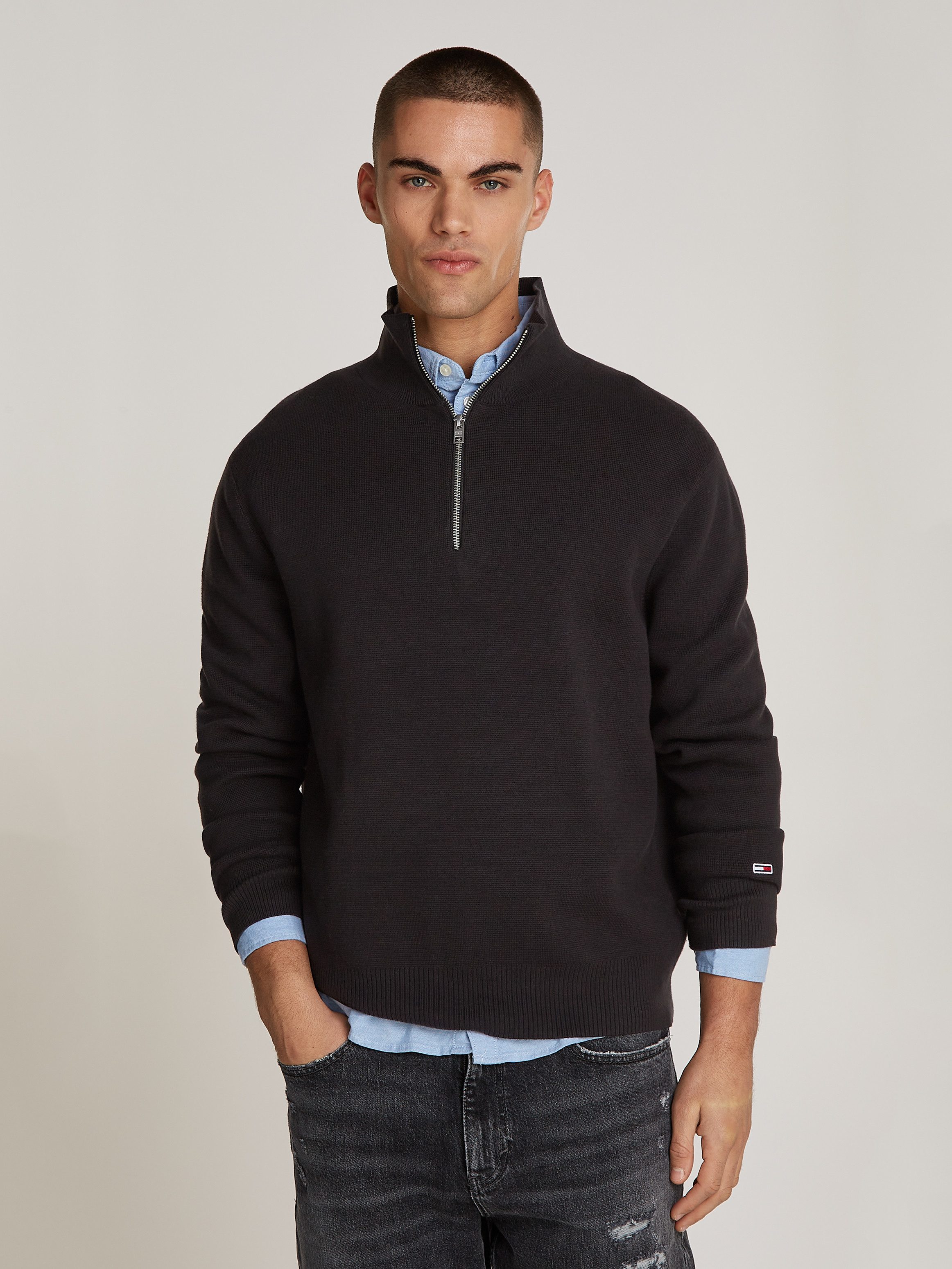 Tommy Jeans Strickpullover TJM REG HALF günstig online kaufen