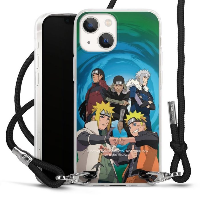 DeinDesign Handyhülle Hokage Naruto Shippuden Offizielles Lizenzprodukt 4 Hokagen Group Apple iPhone 13 Mini Handykette Hülle mit Band Case zum Umhängen