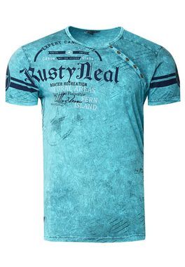 Rusty Neal T-Shirt mit coolem Logo-Print