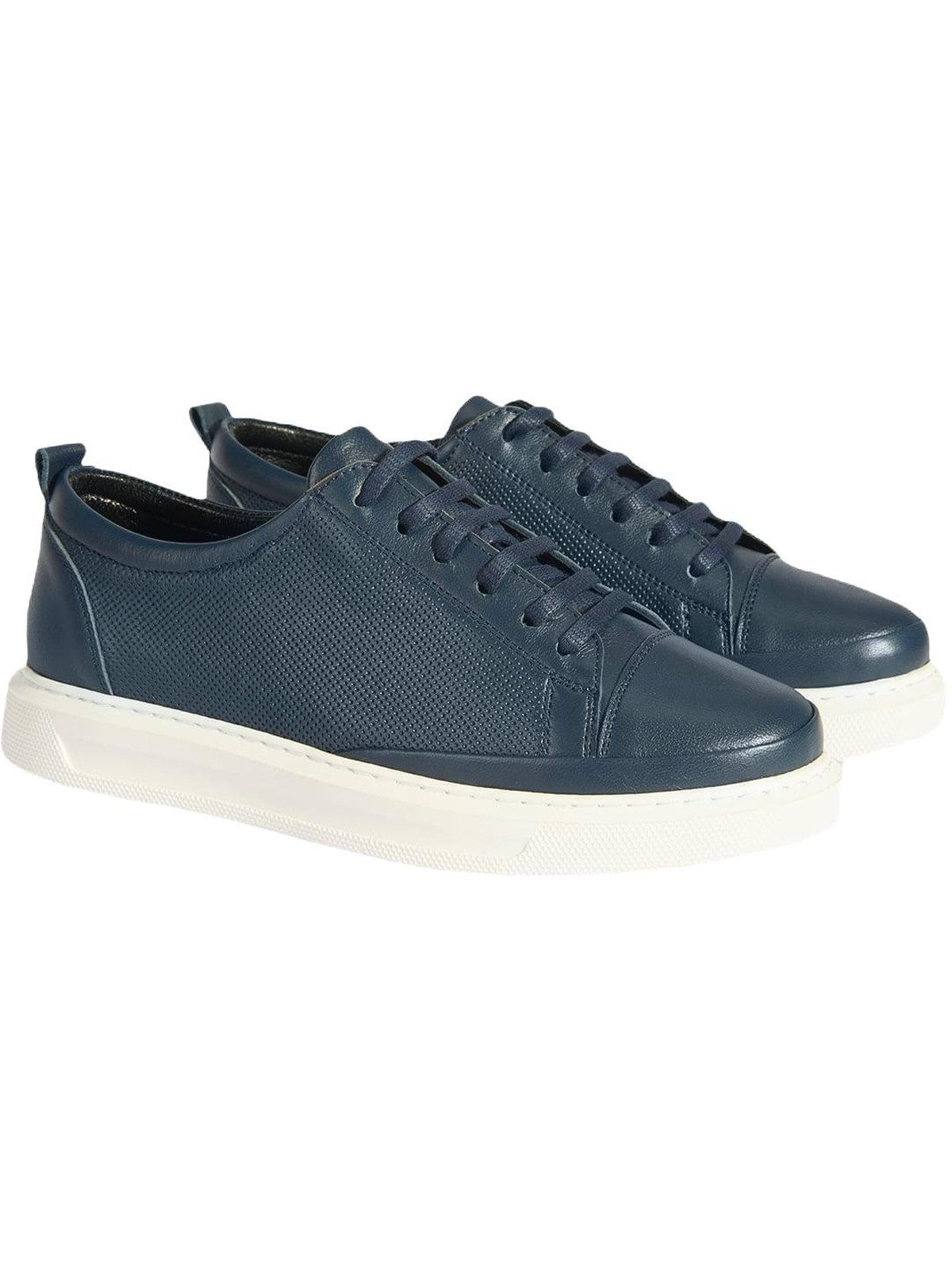 Desa Damen-Sneaker aus Leder – Elastische Schnürsenkel, flacher Absatz Sneaker