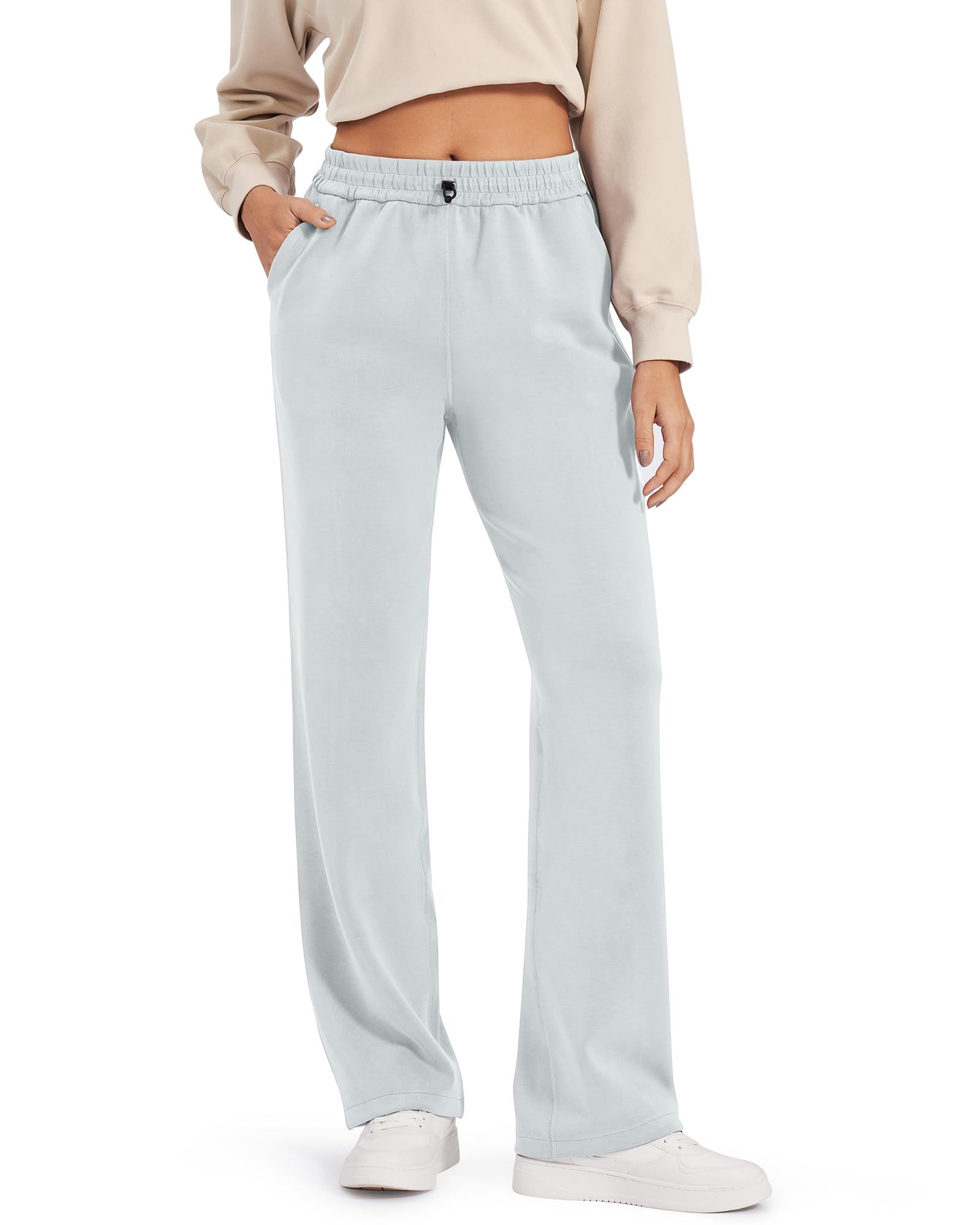 G4Free Jogginghose G4Free Damen Jogginghose Sweatpants weitem Bein Yogahose Loungehose Smoofit Modal Hose mit Kordelzug und elastischer Taille und Taschen