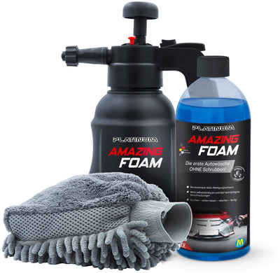 MediaShop Platinum Amazing Foam Auto-Reinigungsmittel (Set, [- inkl. Sprühflasche und Handschuh)