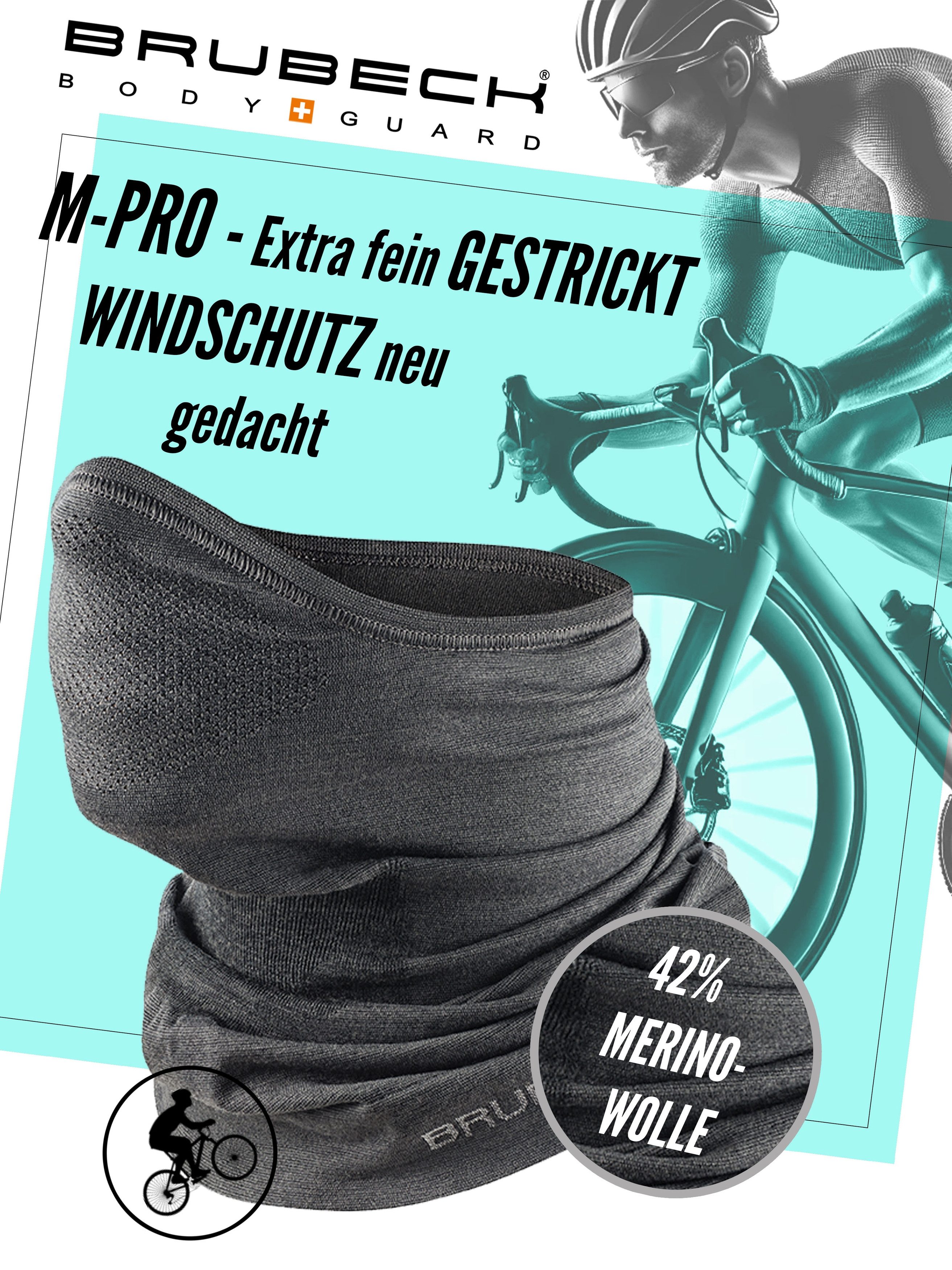 BRUBECK Sturmhaube Merino M-PRO Halbe Maske – leichter Funktionsschutz in A günstig online kaufen