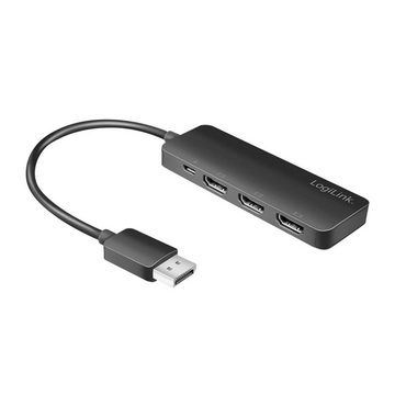 LogiLink Splitter DisplayPort-Splitter 1x3-Port, 1x DP zu 3x HDMI 4K/60 Hz HDCP MST