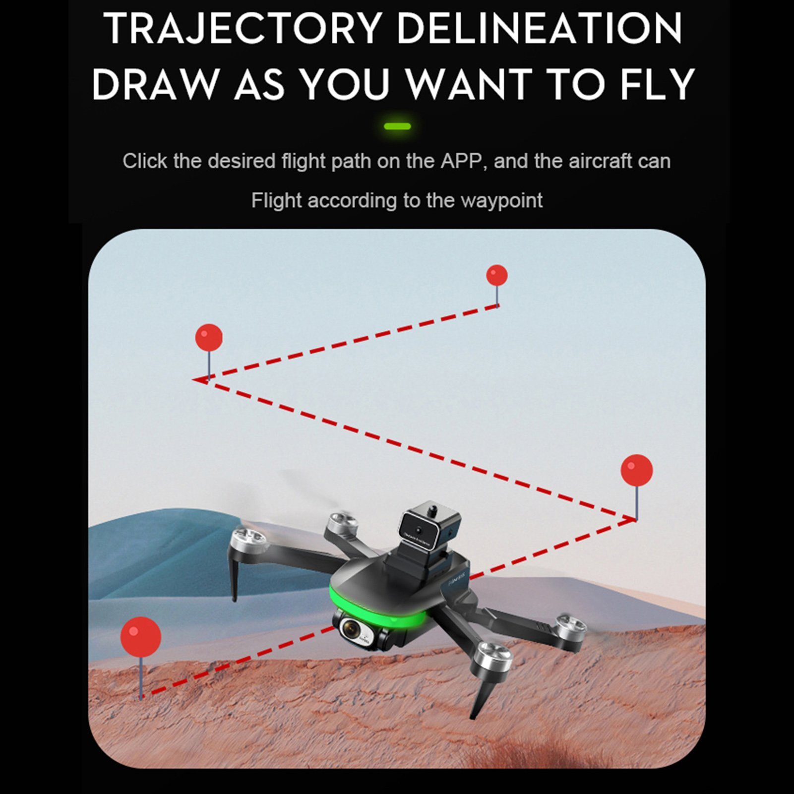 Spielzeugflugzeug, Kinder Fernbedienung Mini-Faltdrohne, Erwachsene, Geeignet Luftaufnahmen Quadrocopter Bürstenloser ferngesteuerte und HD-kompatible Anti-Jamming Quadrocopter (4K/6K, Kanäle, 2,4 Rutaqian für Drohne Kamera Schwarz,6K 4 GHz APP-Handysteuerung Anfänger)