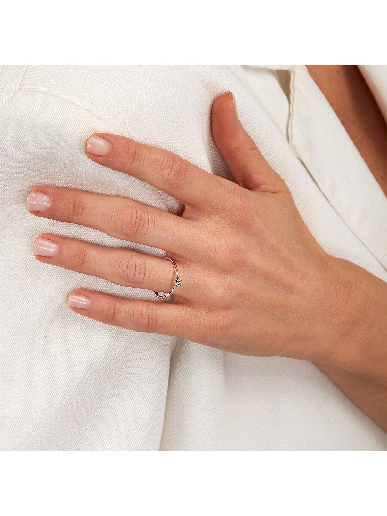 CHRIST Diamantring CHRIST Damen-Damenring 375er Weißgold 1 Diamant günstig online kaufen