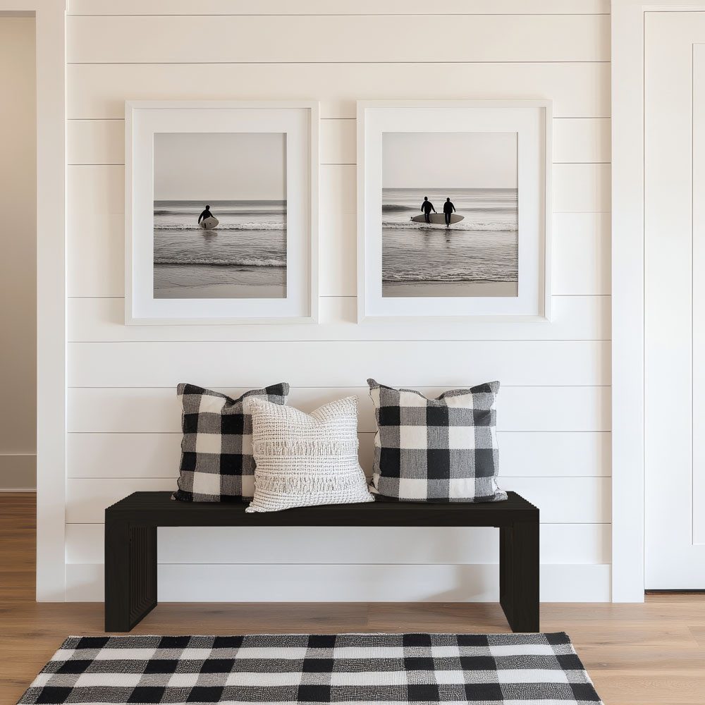 HOME DELUXE Sitzbank aus Holz LORA - 110 x 40 x 42 cm, Kiefernholz, Lamellen, Flurbank, Bettbank, Garderobenbank
