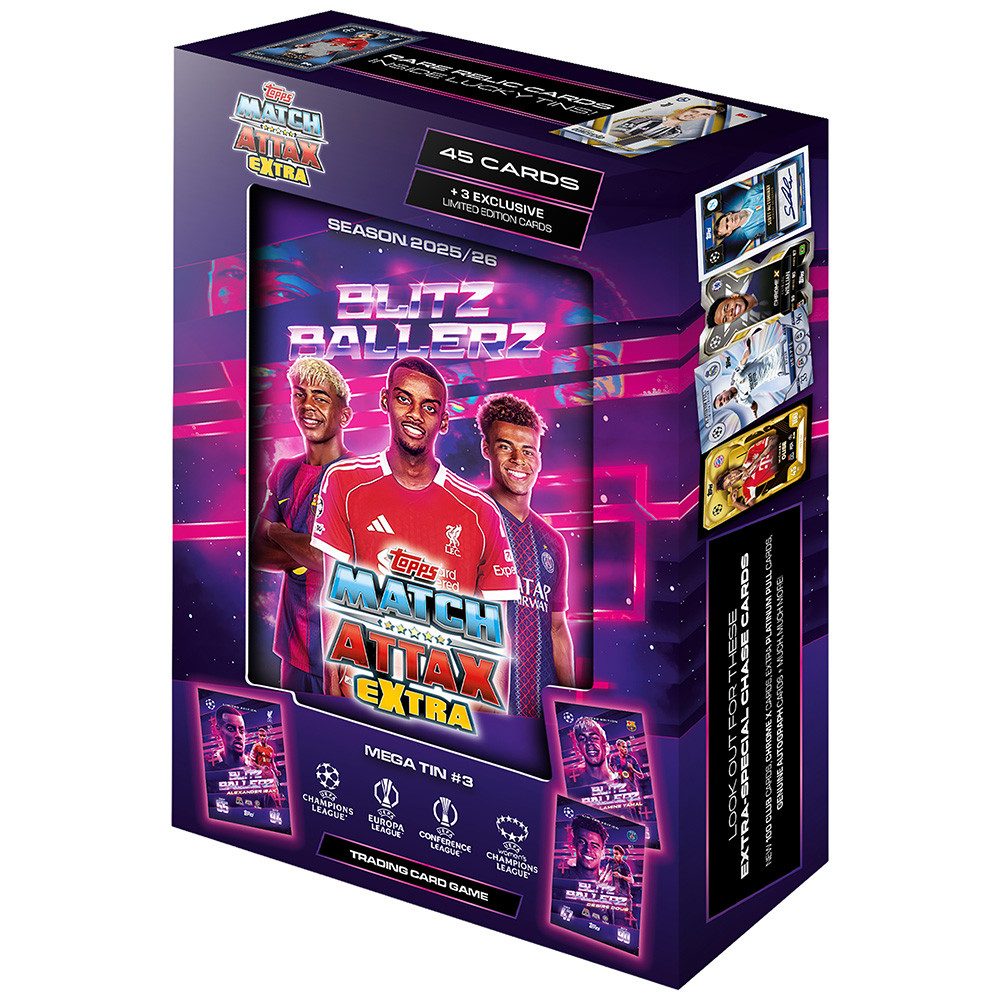 Topps Sammelkarte Match Attax Champions League 25/26 EXTRA - 1 Mega Tin Box (zufällig)