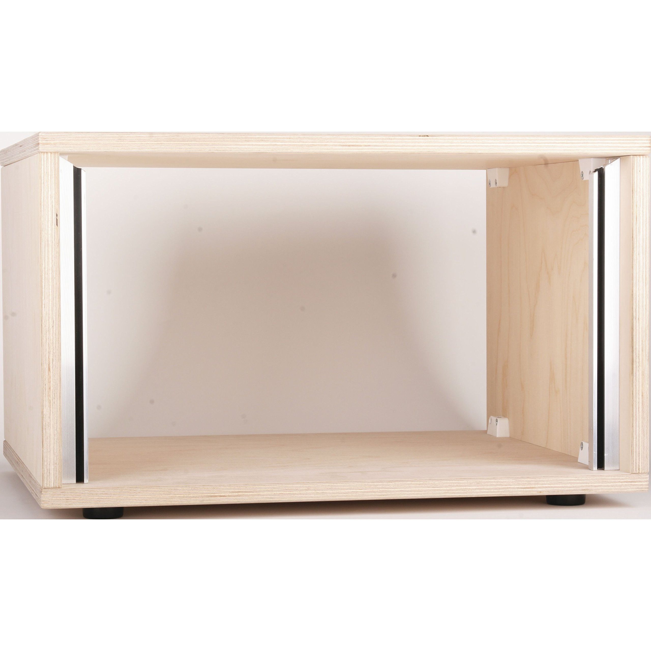 MUSIC STORE Musikinstrumentenständer, (Studiorack 6HE Bausatz Unlackiert Gerade Multiplex Aluminiumschienen Höhenverstellbar, Studiomöbel, Studio Racks), Studiorack Bausatz, 6HE Rack, Aluminiumschienen