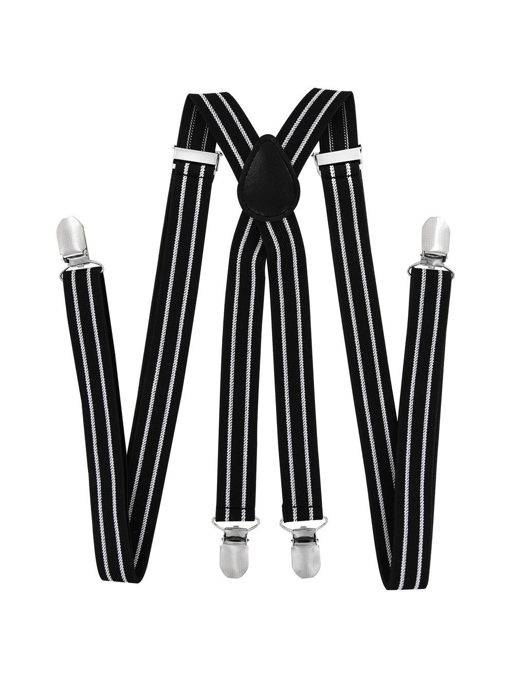 Hosenträger Herren Hosenträger mit Streifen 4 Stabile Clips X-Form