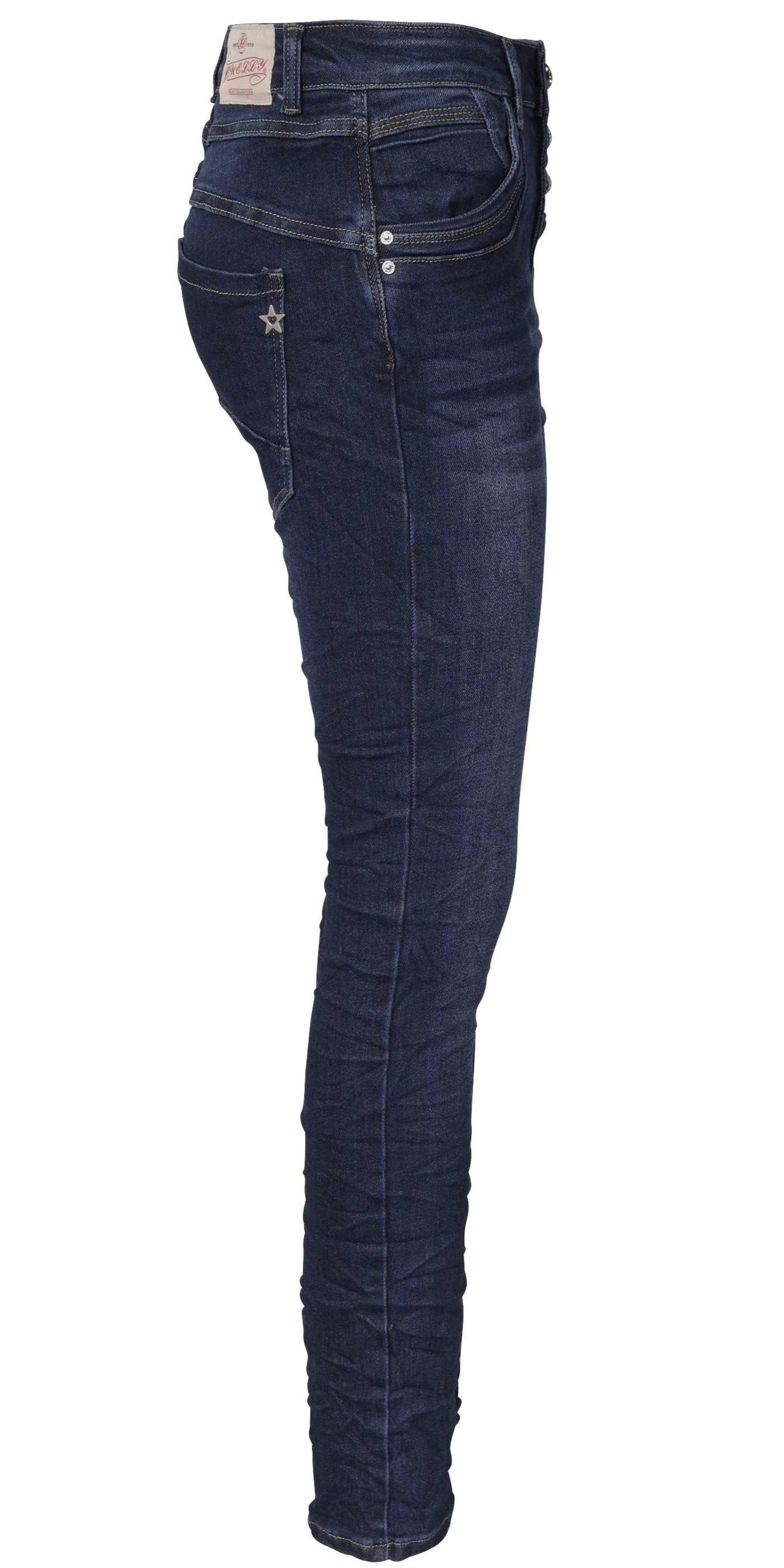 Jewelly Regular-fit-Jeans Super Stretch Jeans, Jeans Five-Pocket im günstig online kaufen