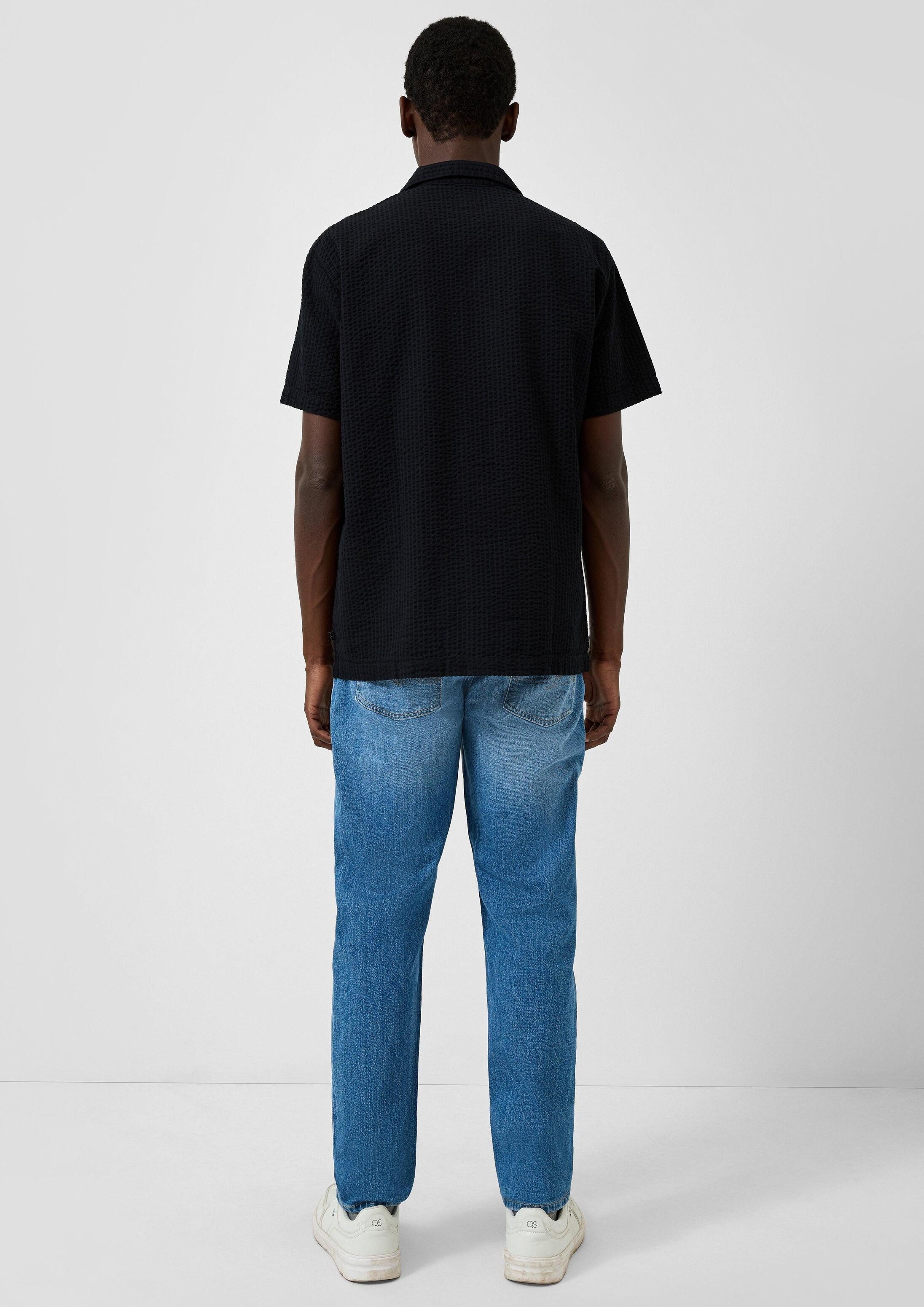 QS Kurzarmhemd Hemd Resort Fit: Seersuckerhemd – Bild 3 von 5