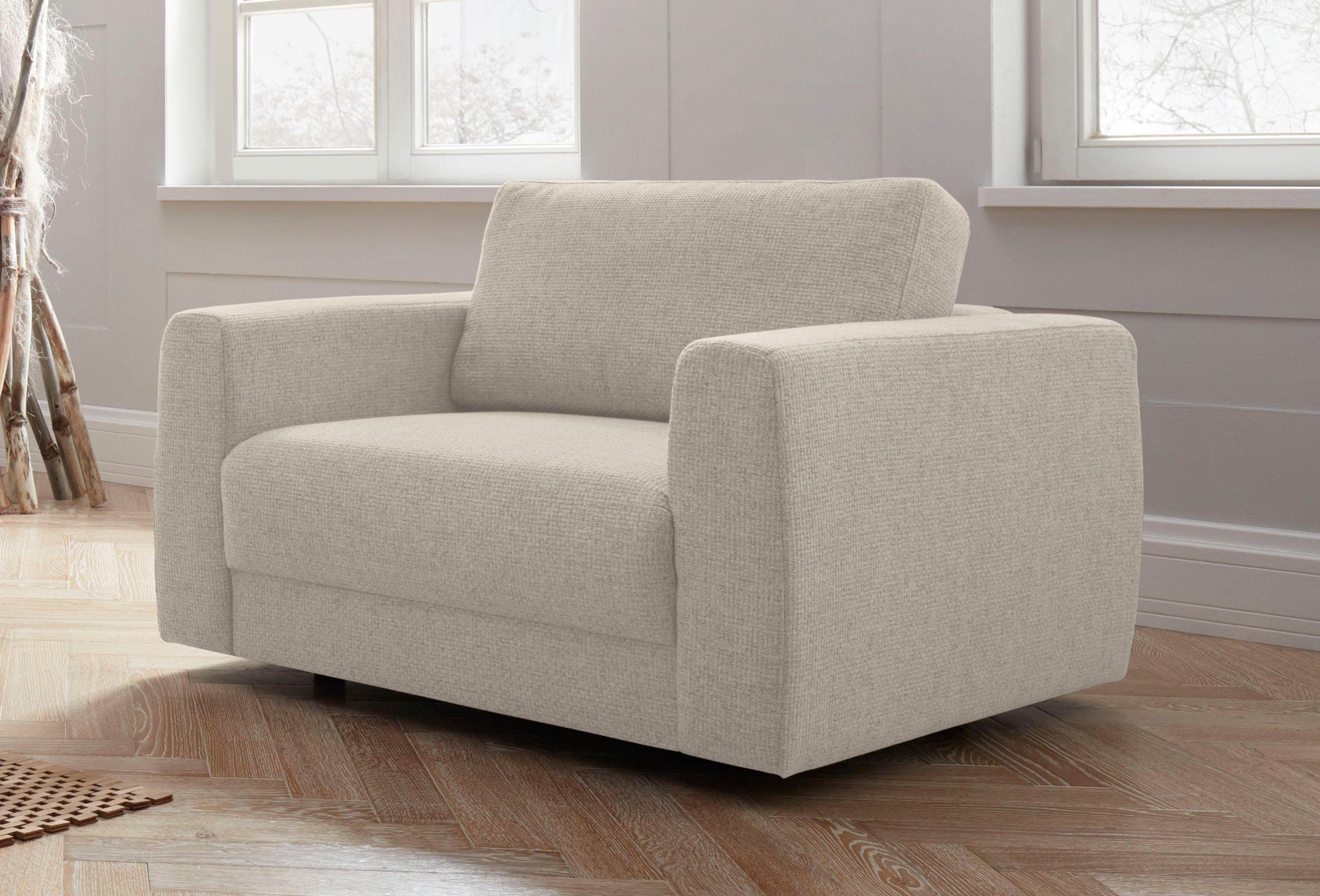 OTTO home Sessel Hobro Loungesessel, in 3 Bezugsqualitäten in vielen Farben