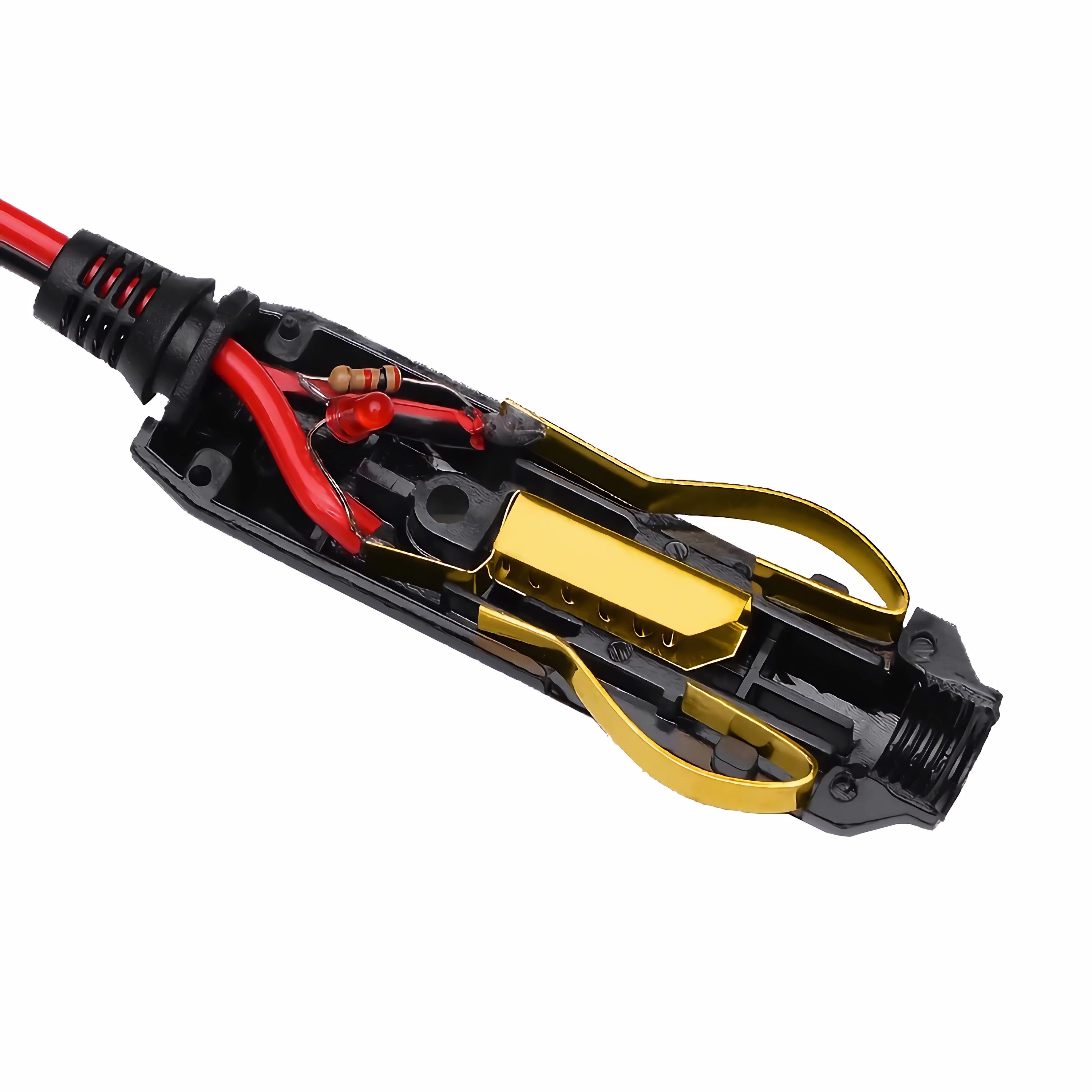 Bolwins L32 KFZ Auto Zigarettenanzünder Stecker 30cm Kabel 12-24V mit 20A fuse Autoladekabel, KFZ Zigarettenanzünder-Stecker, Offene Kabelenden (Rot + / Schwarz – Bild 3 von 5