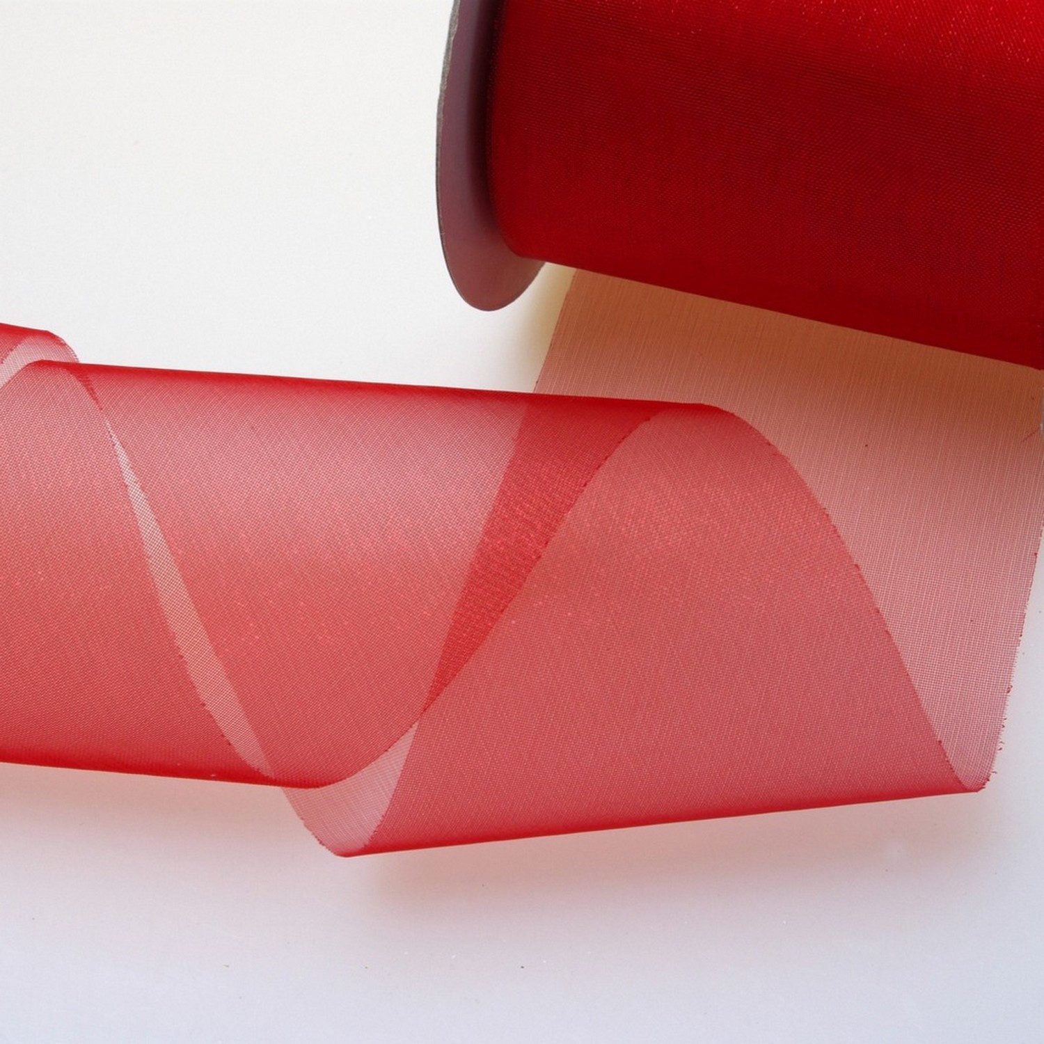 Thumbnail - Deko AS Dekoband Kristallorganza rot - 70 mm breit - Rolle 25 Meter - 40070 30-R 70