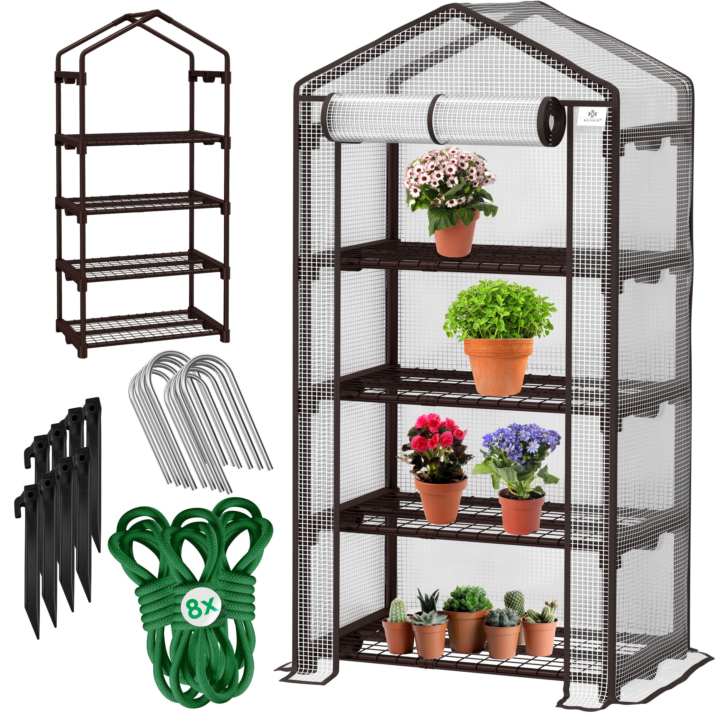 KESSER Foliengewächshaus, Premium Foliengewächshaus Gewächshaus mit Etagen günstig online kaufen
