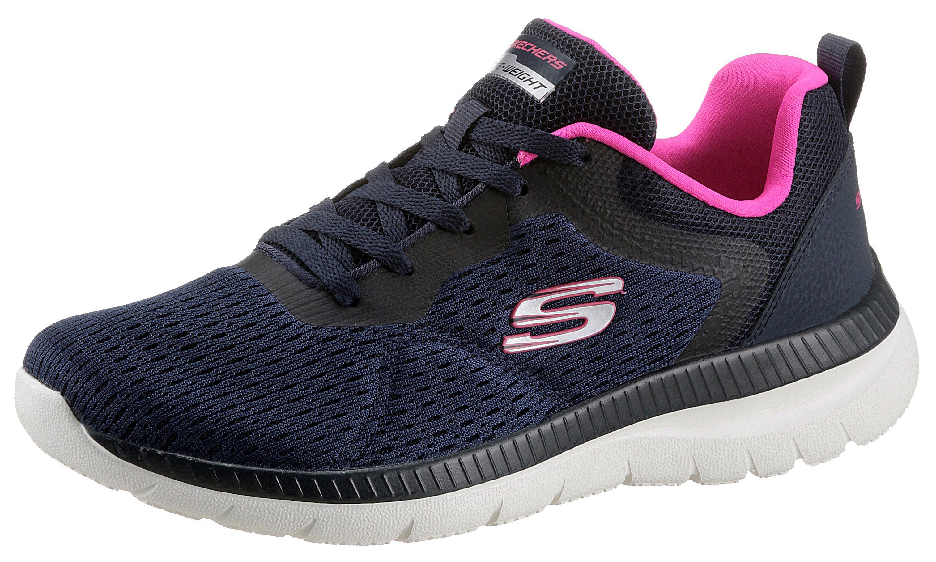 Skechers BOUNTIFUL - QUICK PATH Sneaker mit gepolsterter Innensohle, Freizeitschuh, Halbschuh, Schnürschuh