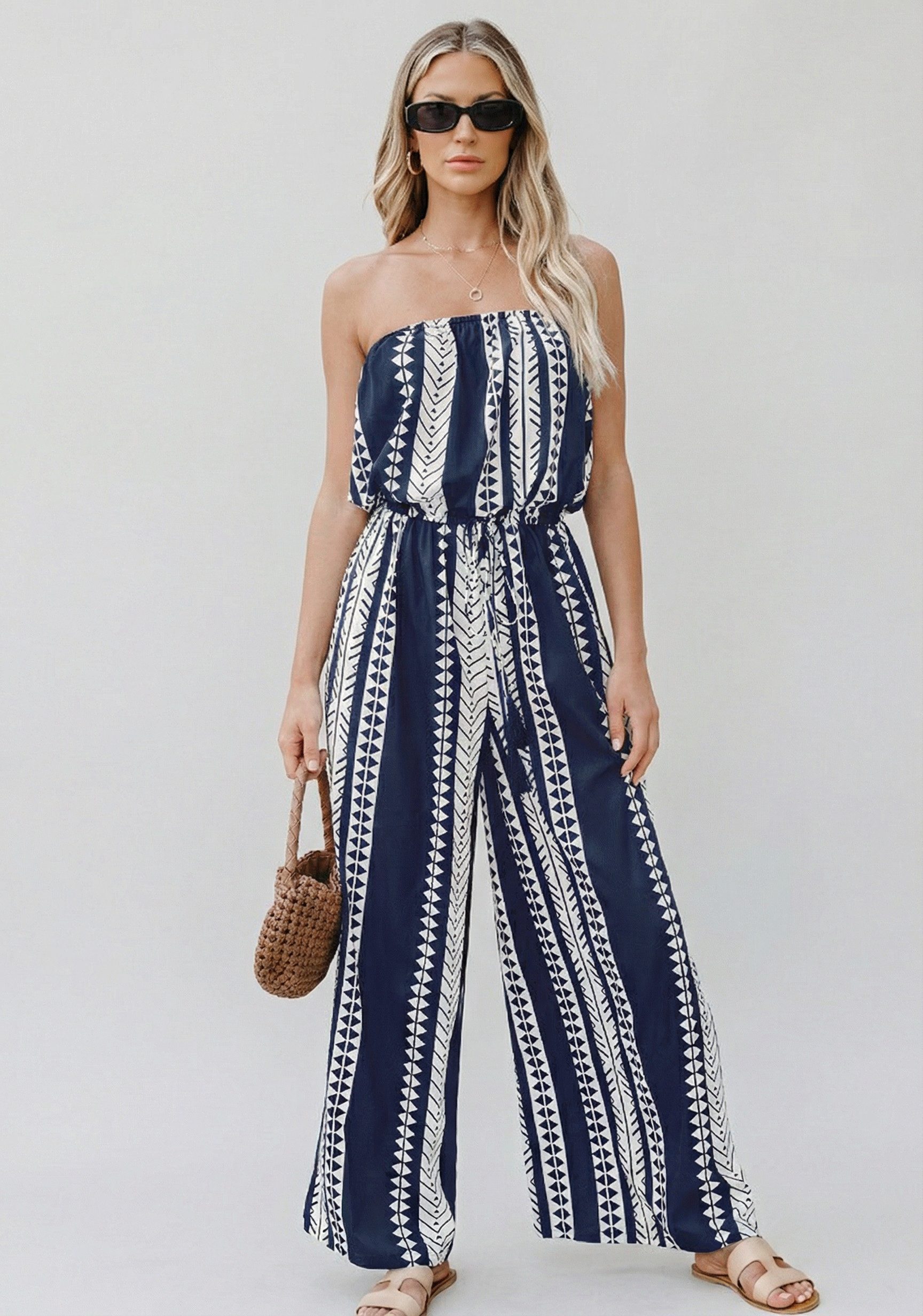 Cupshe Bandeauoverall Trägerlos Ärmellos A-Linie