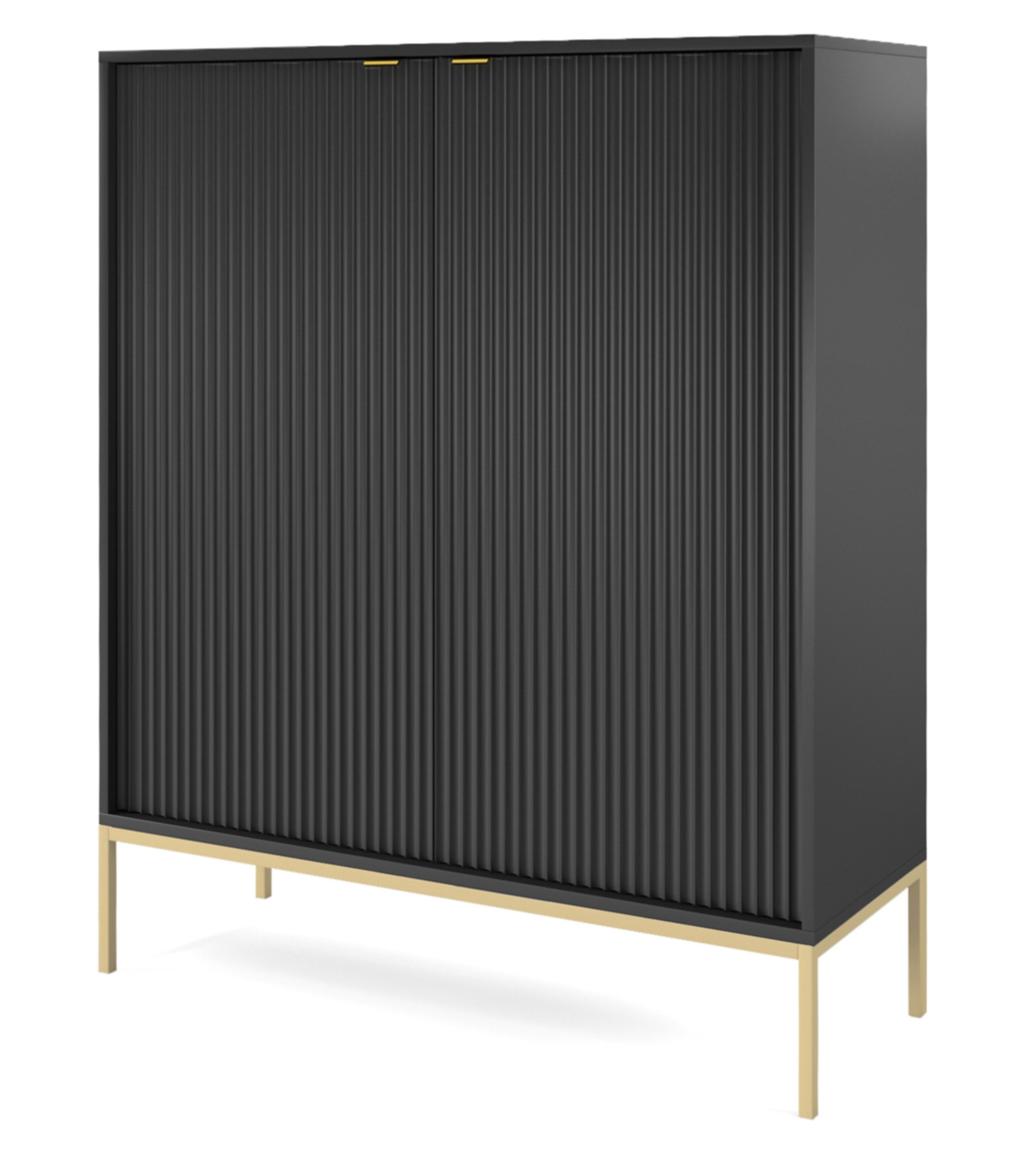 Selsey Highboard VELLORE, 2-türig mit 6 Fächern, goldenem Gestell, 125 cm h günstig online kaufen