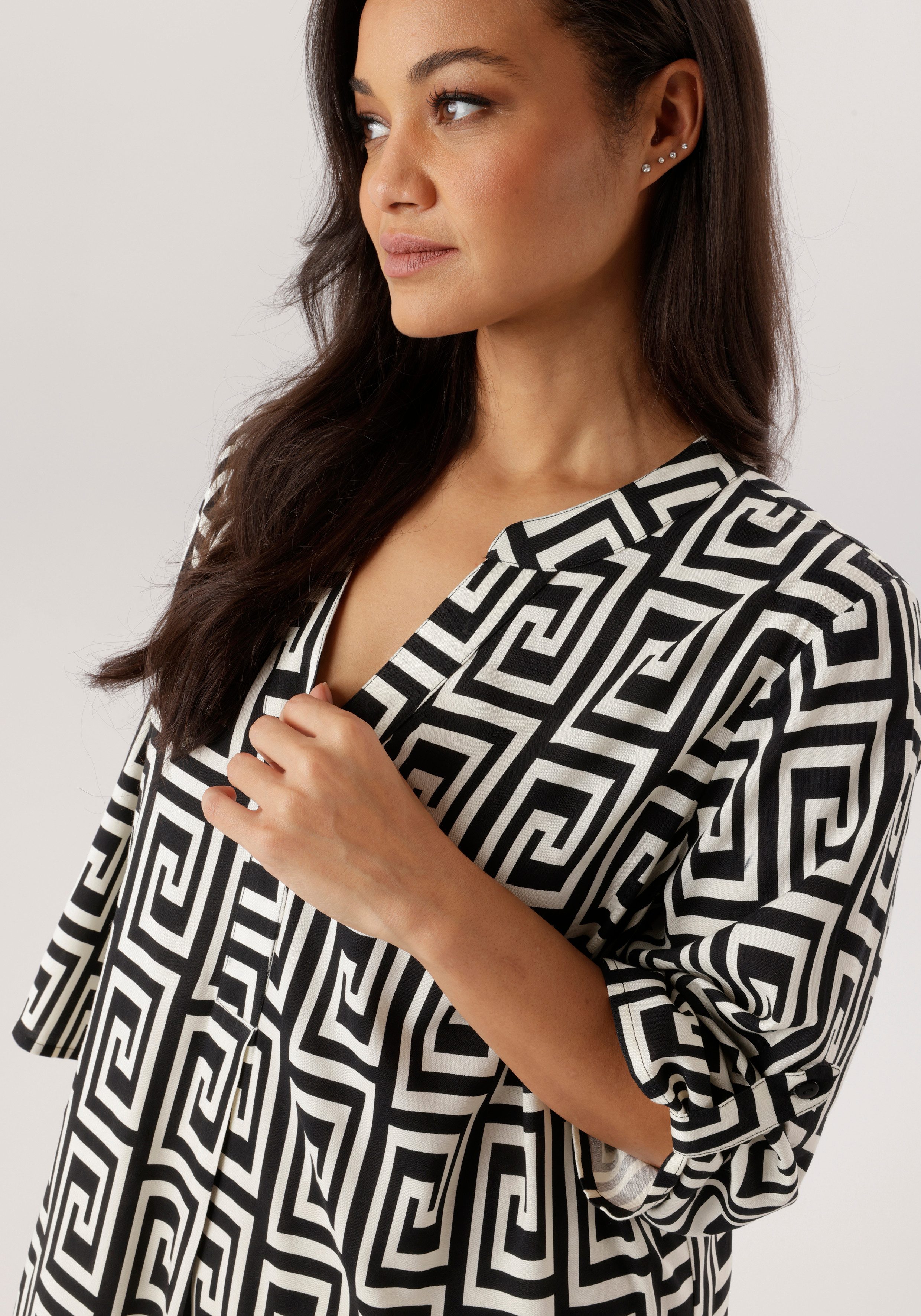 Aniston PLUS Blusenkleid in graphischen Print