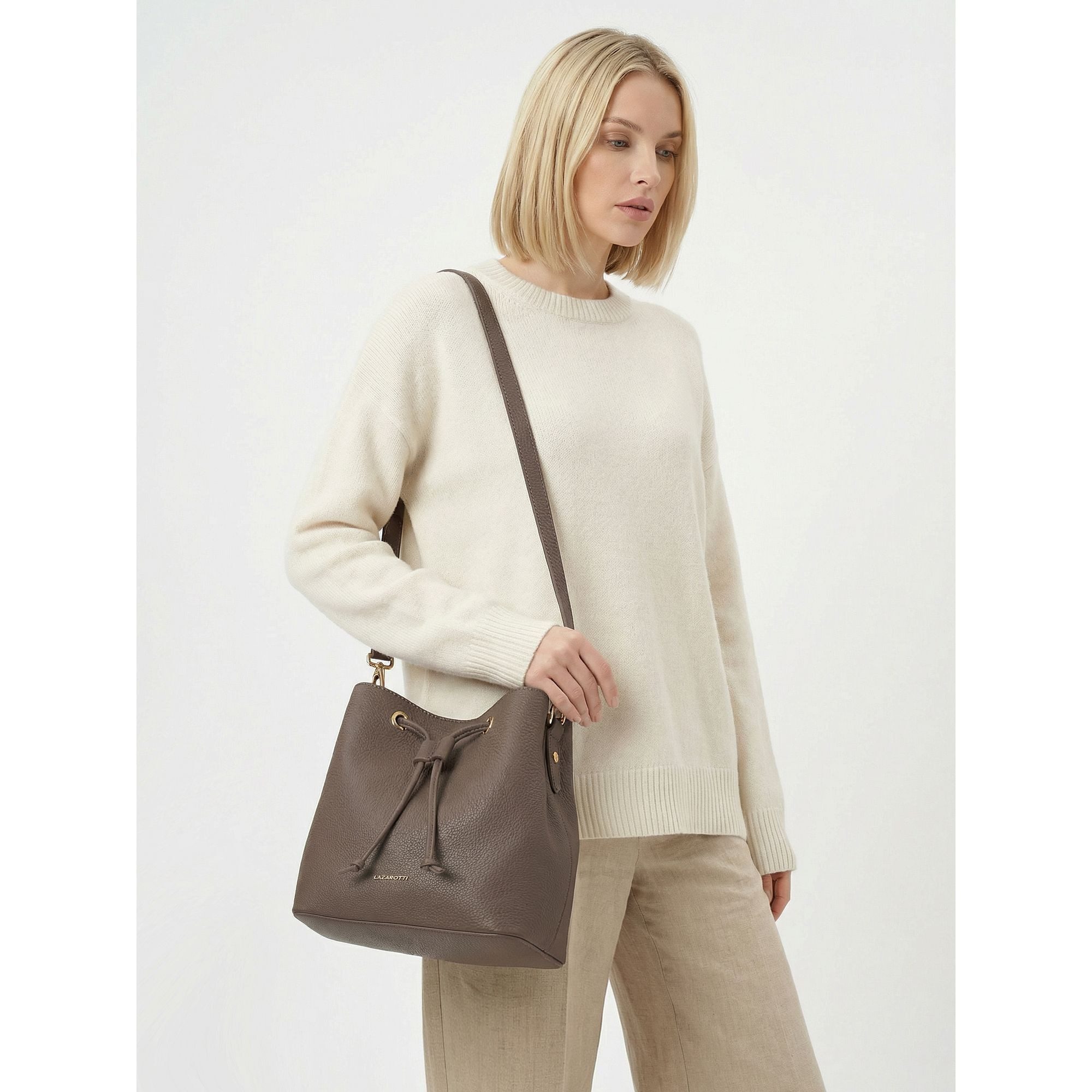 Lazarotti Beuteltasche Bologna Leather, Leder