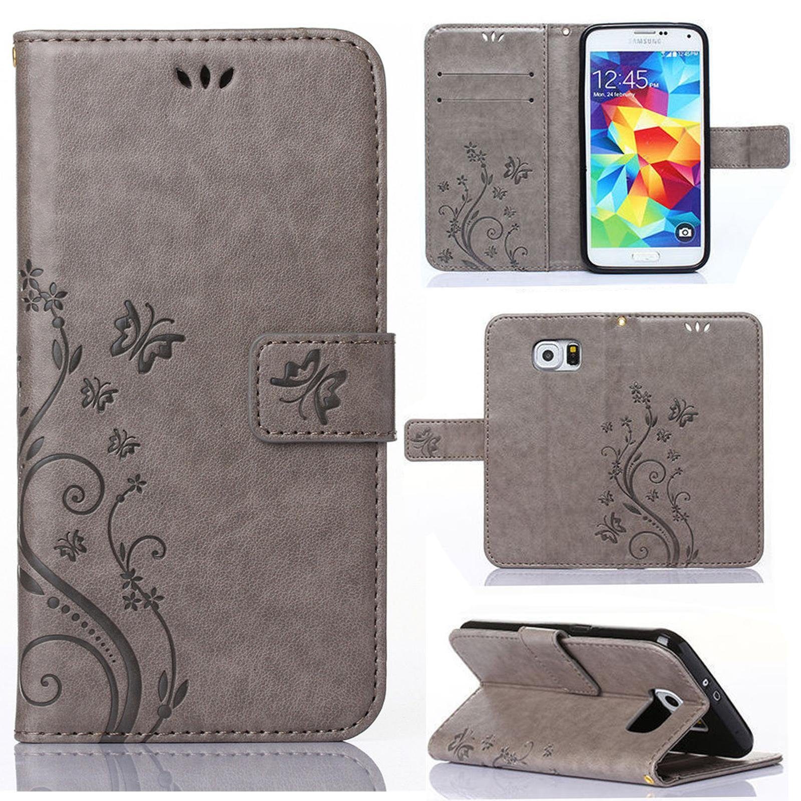 Numerva Handyhülle Bookstyle Flower für Apple iPhone 7, Handy Tasche Schutzhülle Klapphülle Flip Cover mit Blumenmuster