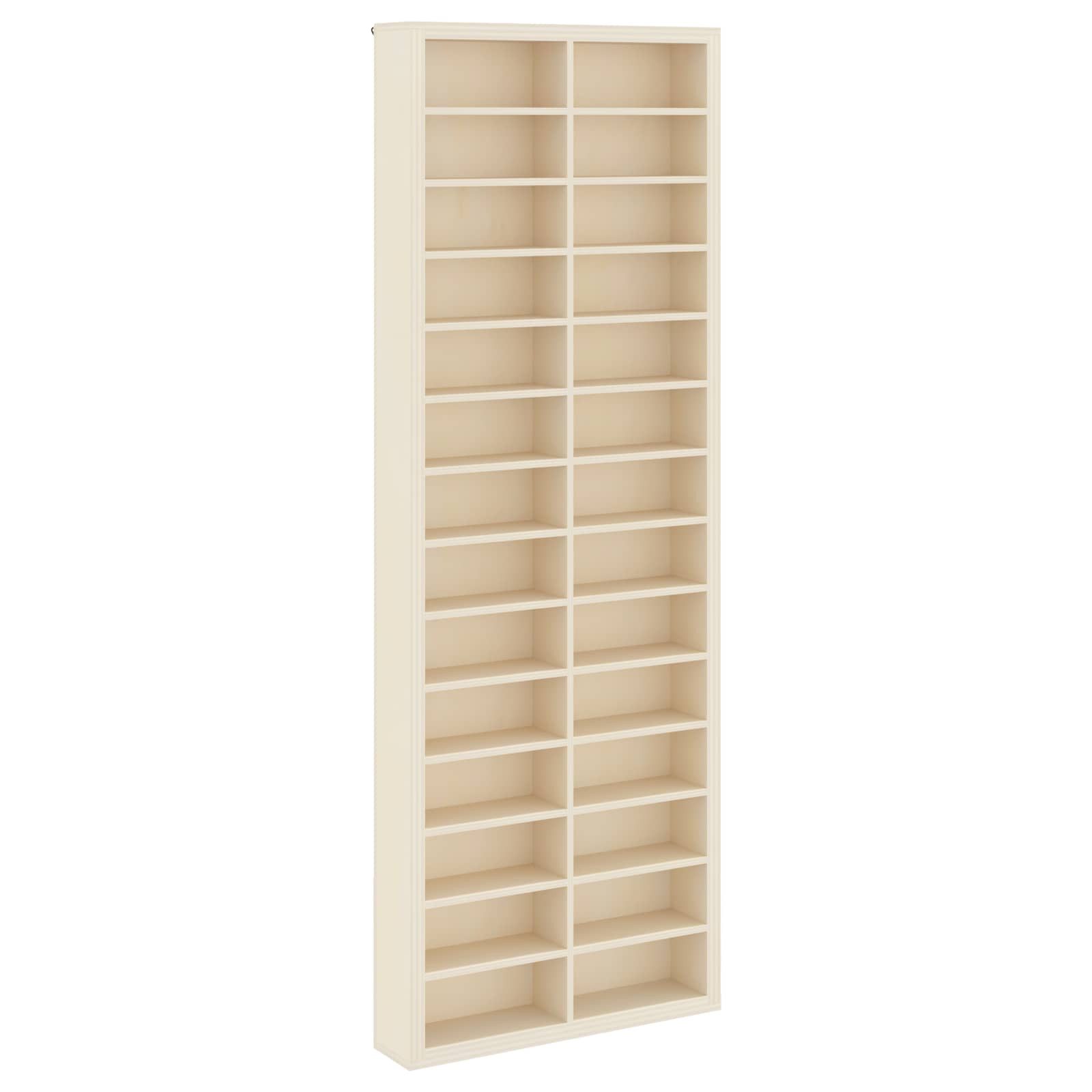 vidaXL Regal Wanddisplay-Case mit Regal Beige 21 x 4,5 x 59 cm Holzwerkstoff, 1-tlg.