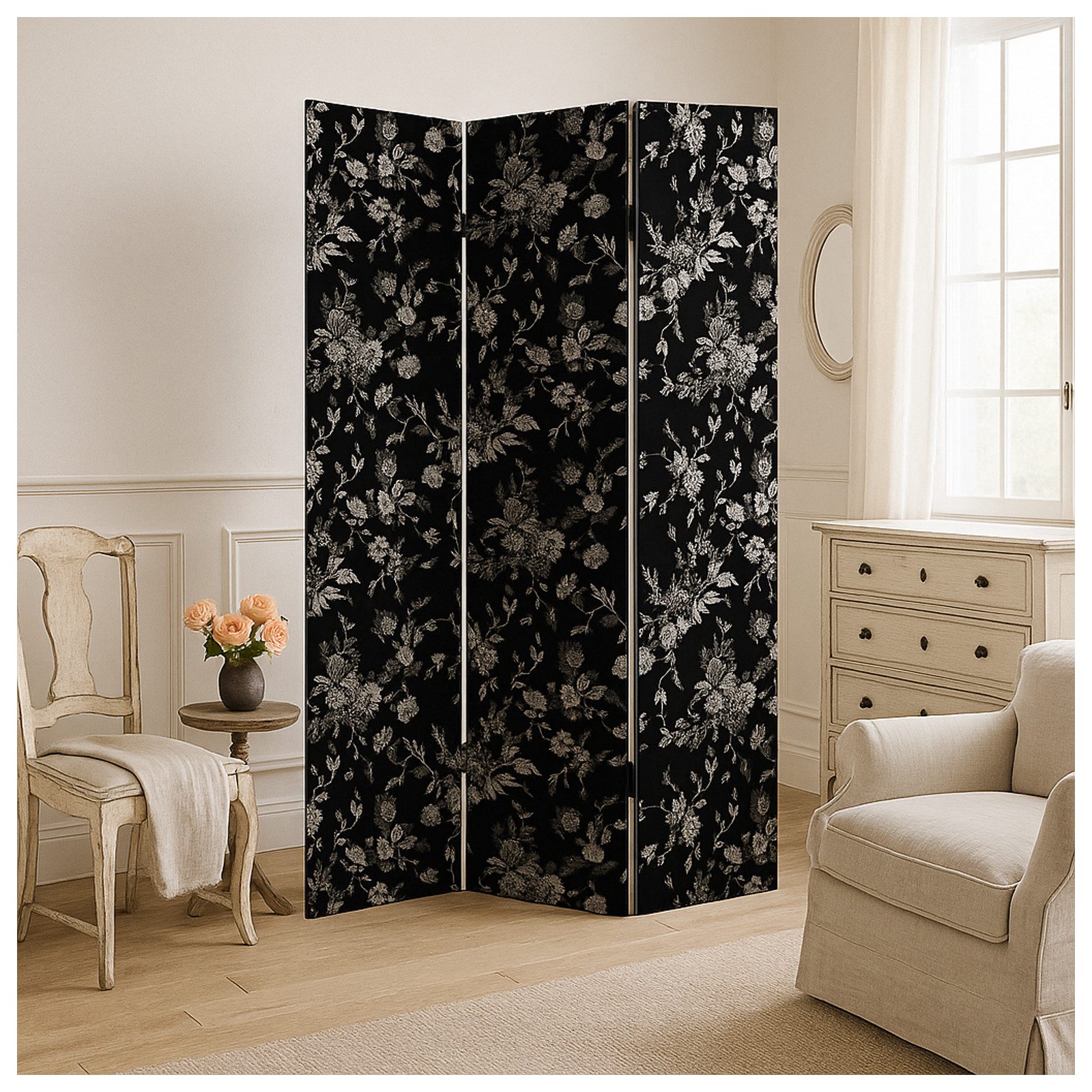 HTI-Living Paravent Paravent Black and White (Stück, 1 St., 1 Paravent), Ra günstig online kaufen