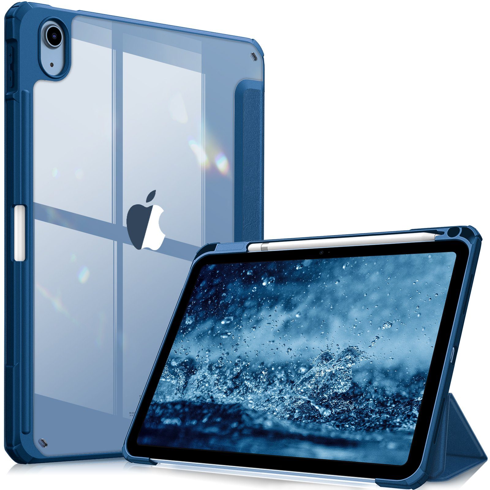 Fintie Tablet-Hülle für iPad 11 Generation 11 Zoll 2025 (A16), iPad 10 Generation 2022 10.9 Zoll, mit Stifthalter, Stoßfeste Hybrid Hülle mit transparenter Hartschale
