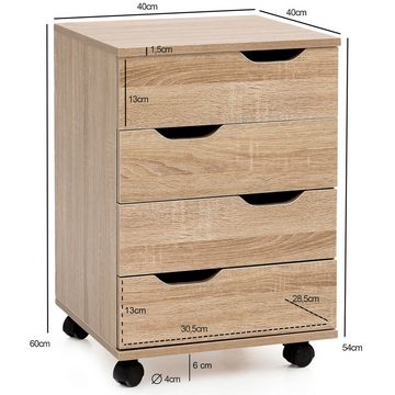 KADIMA DESIGN Rollcontainer Stylischer Bürocontainer, 4 Schubladen, modernes Bürodesign
