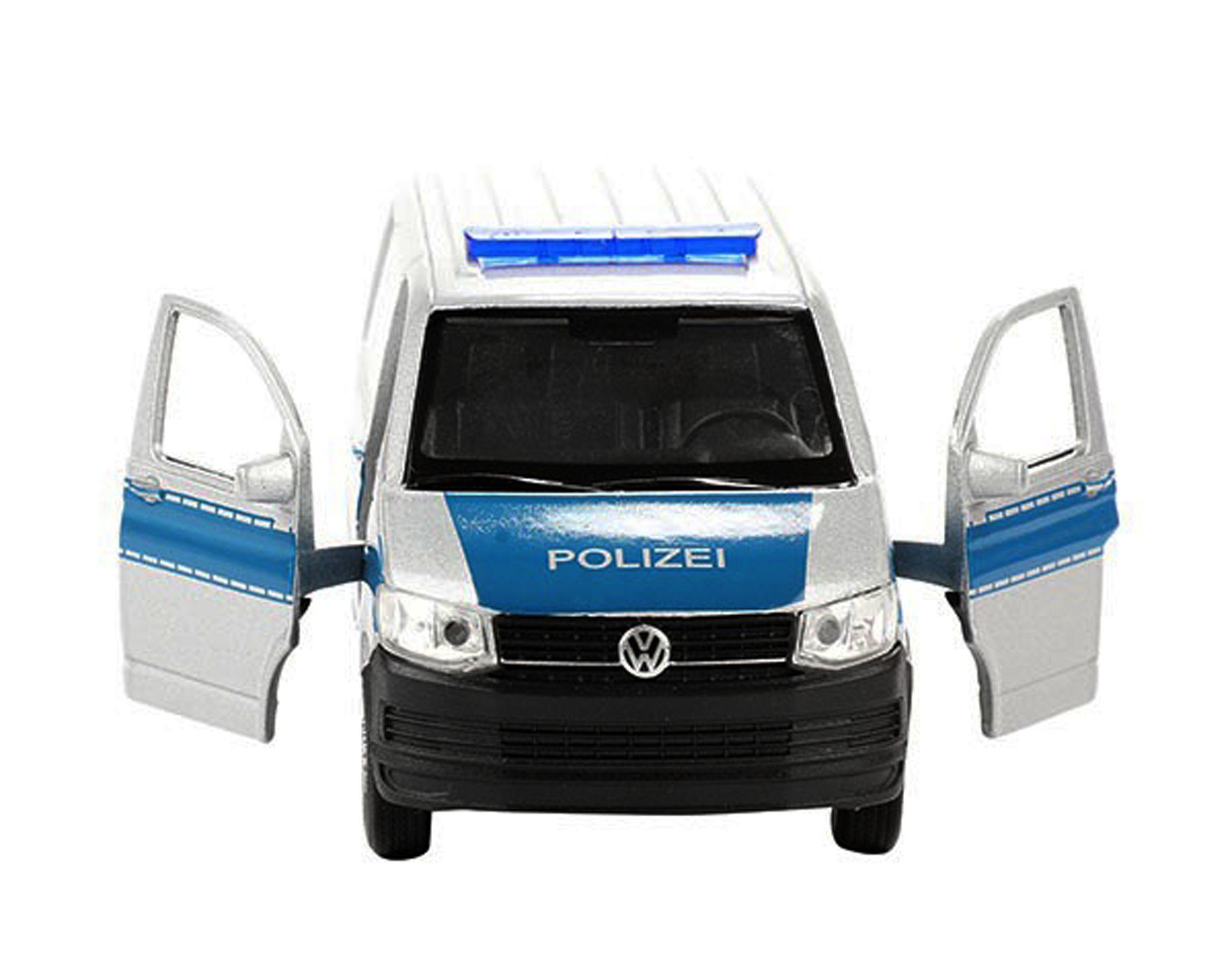 Welly Modellbus VOLKSWAGEN Transporter T6 Van Polizei Bus VW Modell Modellbus 60, Modellauto Spielzeugauto Kinder Geschenk