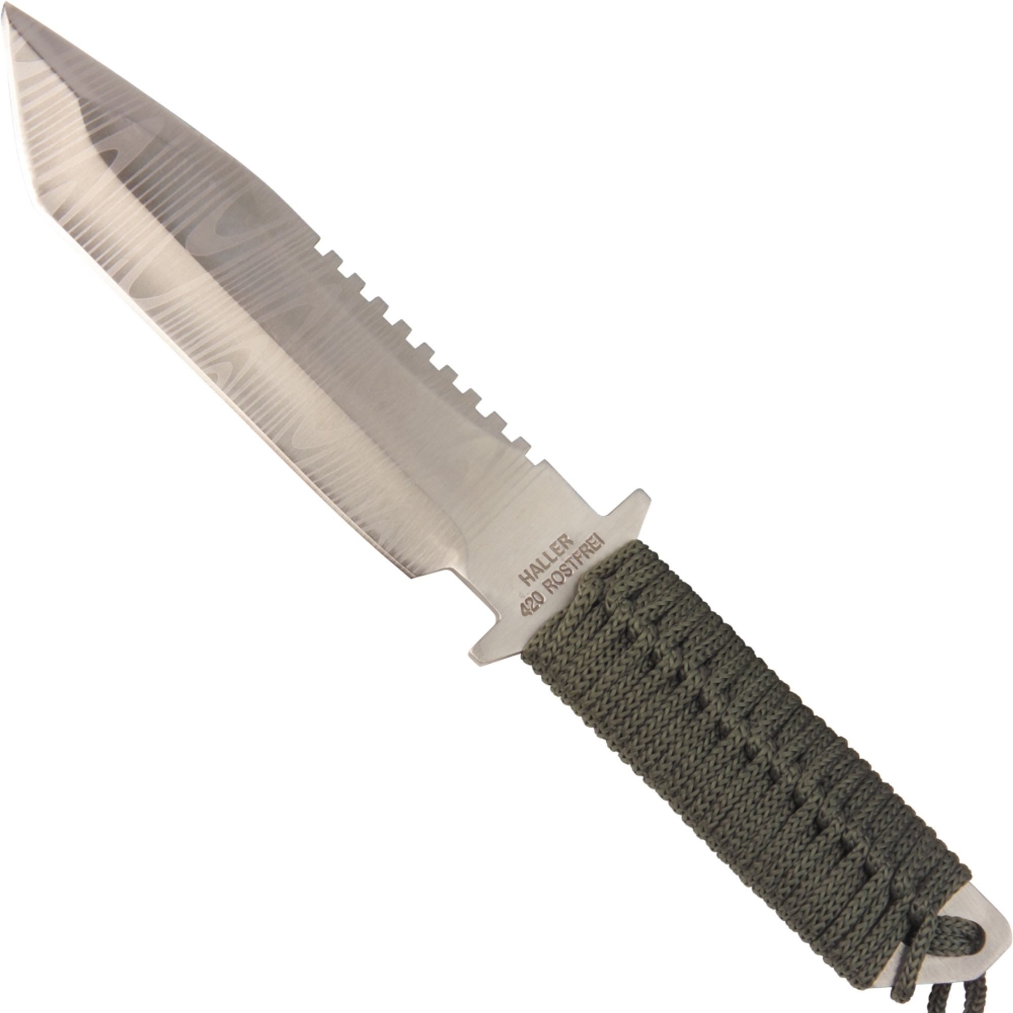 Taschenmesser Haller Outdoormesser, Tantoklinge, Damast-Optik