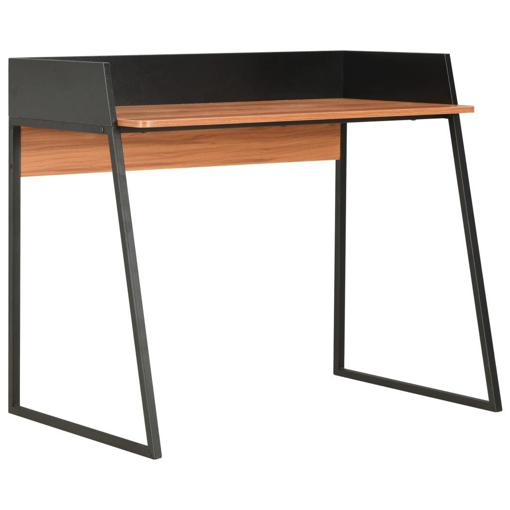 furnicato Schreibtisch Schwarz und Braun 90x60x88 cm