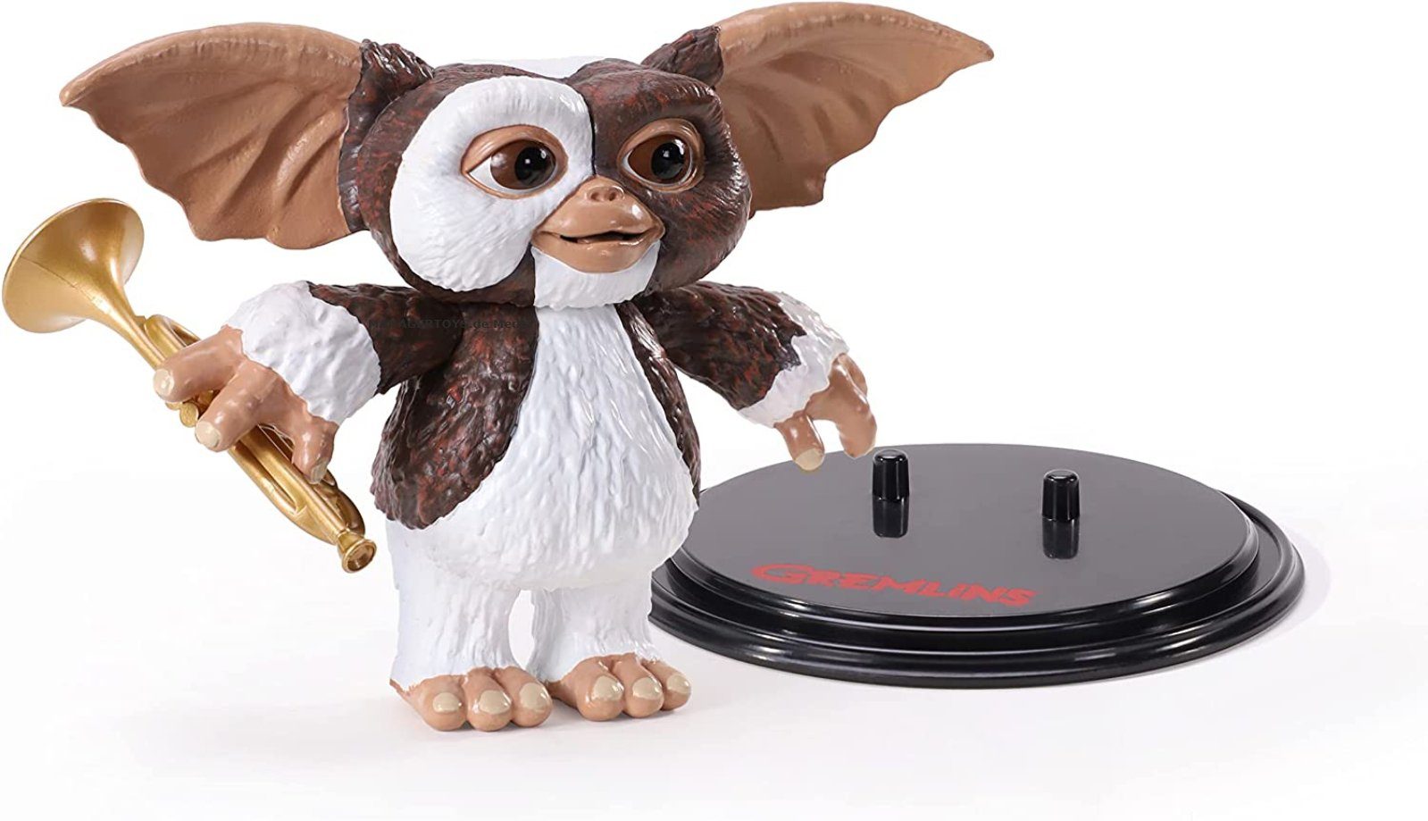 Noble Collection Actionfigur Gremlins smiling Gizmo Mogwai 9 cm + Trompete + Base BENDYFIGS