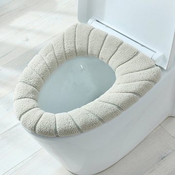 WC-Deckelbezug Dicker Weiche Toilettensitzbezüge, O-Typ, Toilettensitzkissen 2 Stück Rnemitery