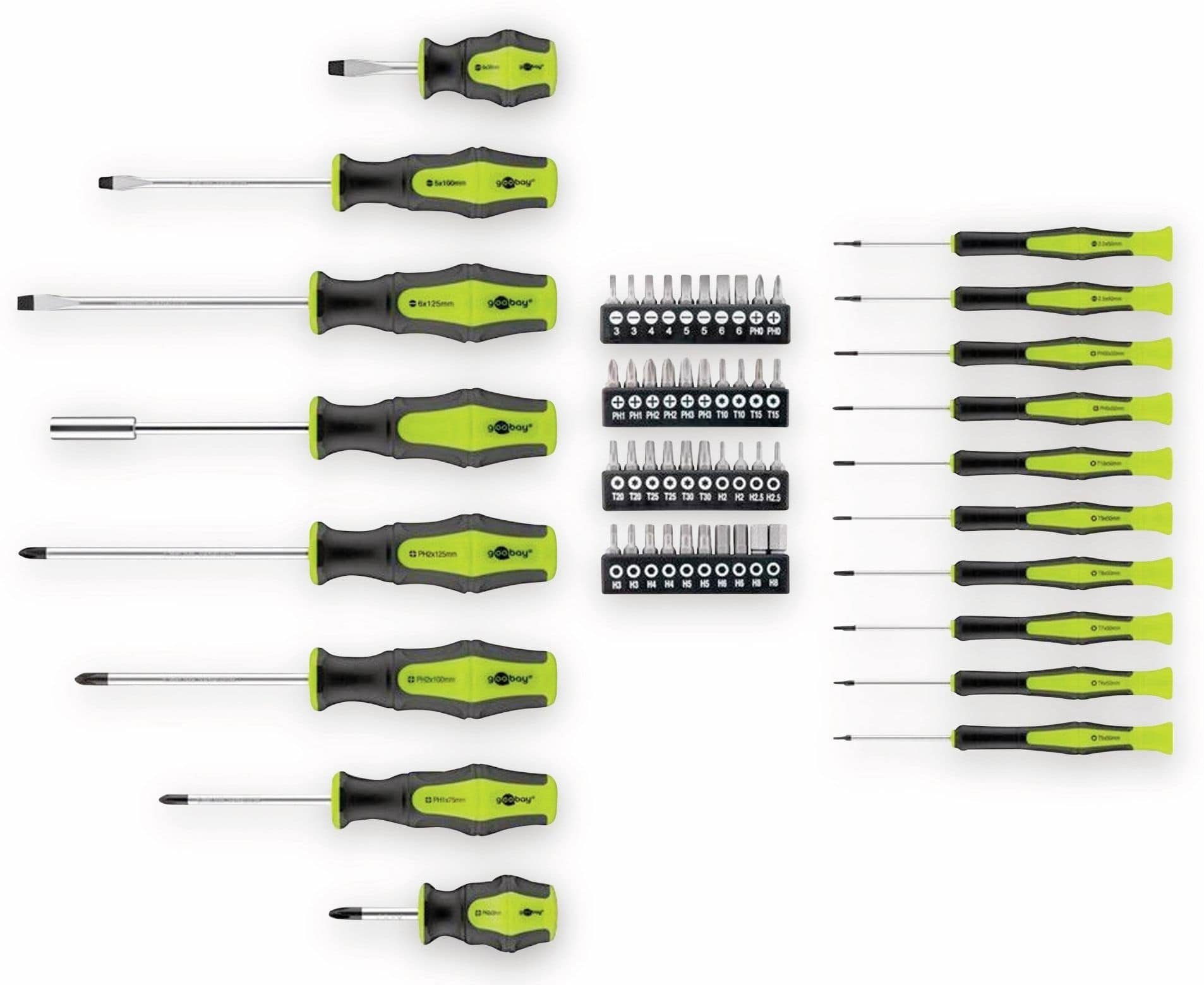 Goobay Werkzeugset GOOBAY Schraubendrehersatz 74005, 58-teilig, im