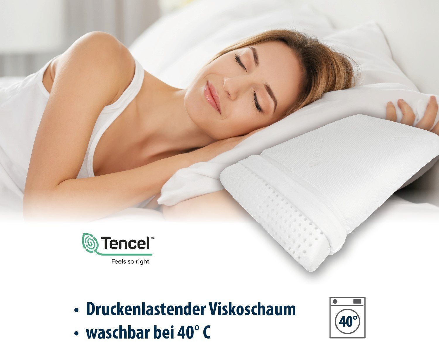 Jekatex Nackenstützkissen Sleepy, Seitenschläfer, Bauchschläfer, Rückenschläfer – Bild 5 von 5