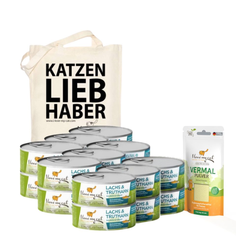 Bellfor I love my cat Dealset für Katzen mit Giardien - 18 Dosen Nassfutter mi, für: Katzen