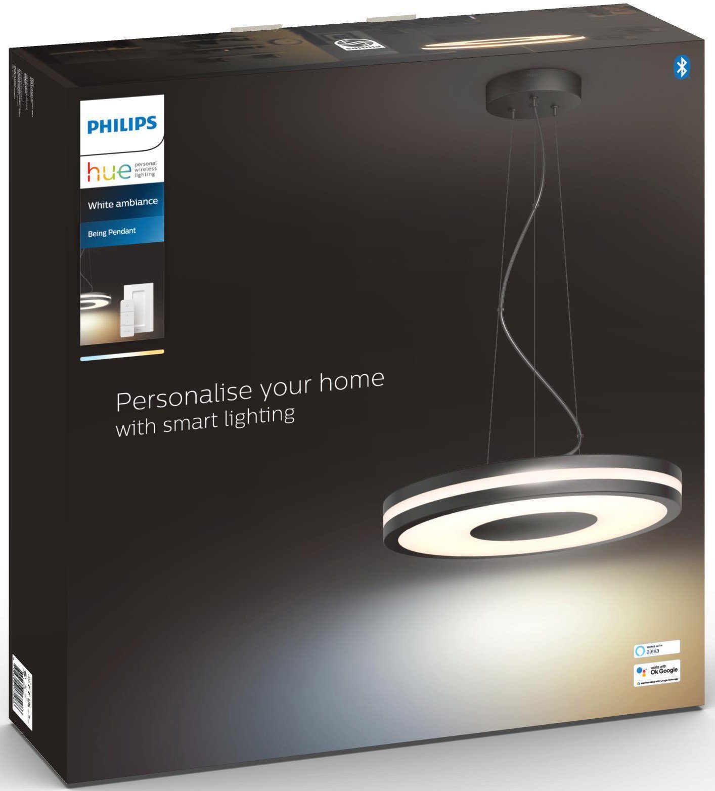 Philips Hue Warmweiß integriert, Dimmfunktion, Pendelleuchte LED Being, LED fest