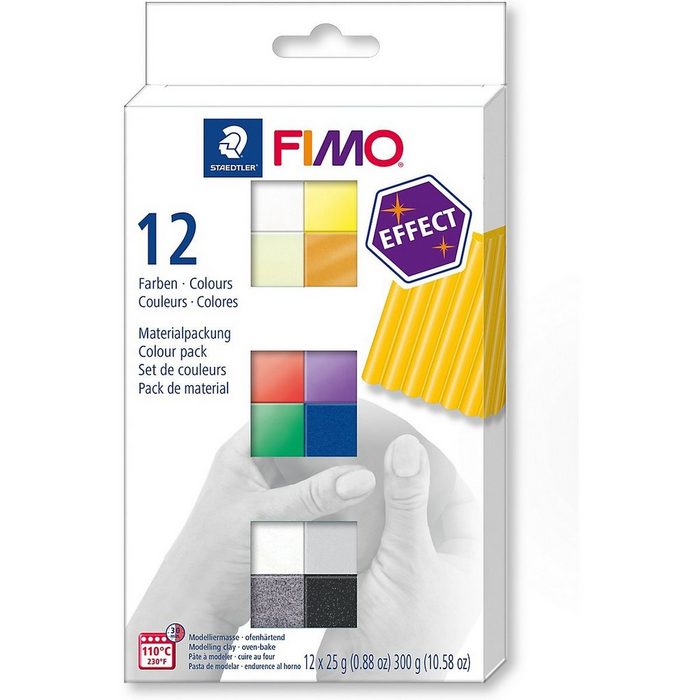 FIMO Knete FIMO effect Materialpackung 12 x 25 g