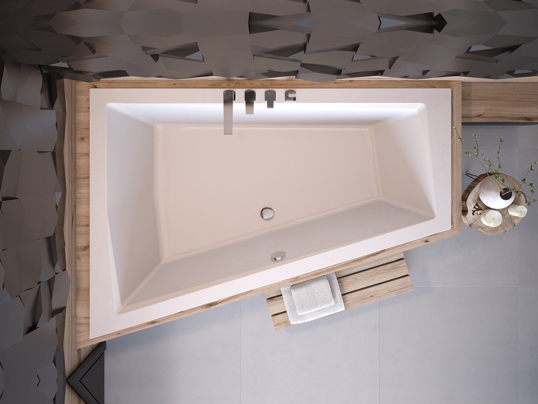 KOLMAN Badewanne Eckbadewanne Intima Slim 180x125, günstig online kaufen