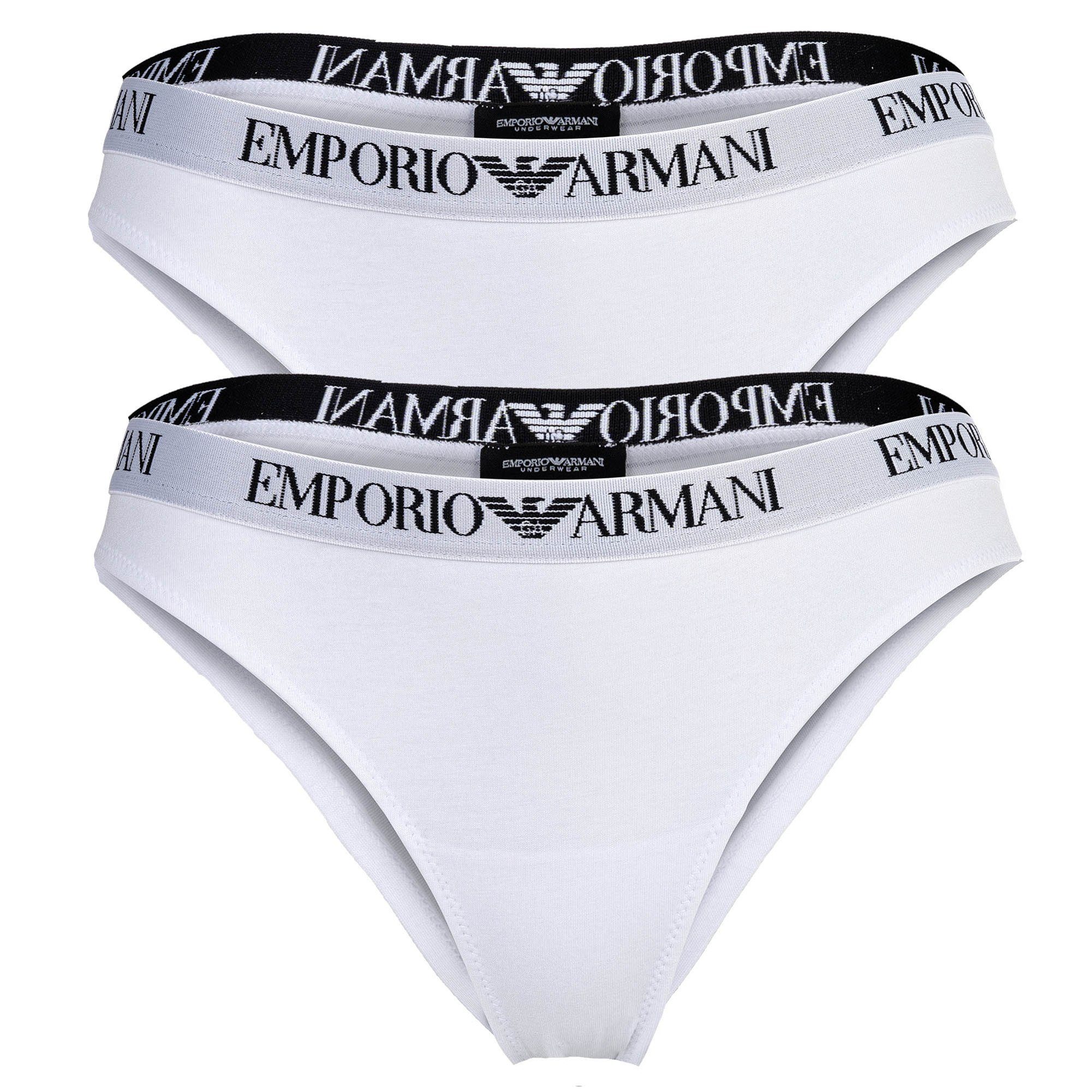 Emporio Armani Slip Damen Slip 2er Pack Baumwolle ESSENTIAL COTTON (Packung, 2er Pack)