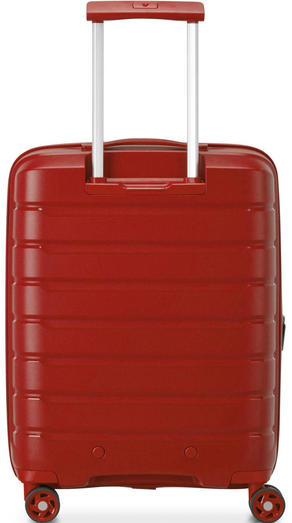 B-FLYING rot, 55 4 mit Carry-on, Volumenerweiterung cm, RONCATO Rollen, rosso Hartschalen-Trolley