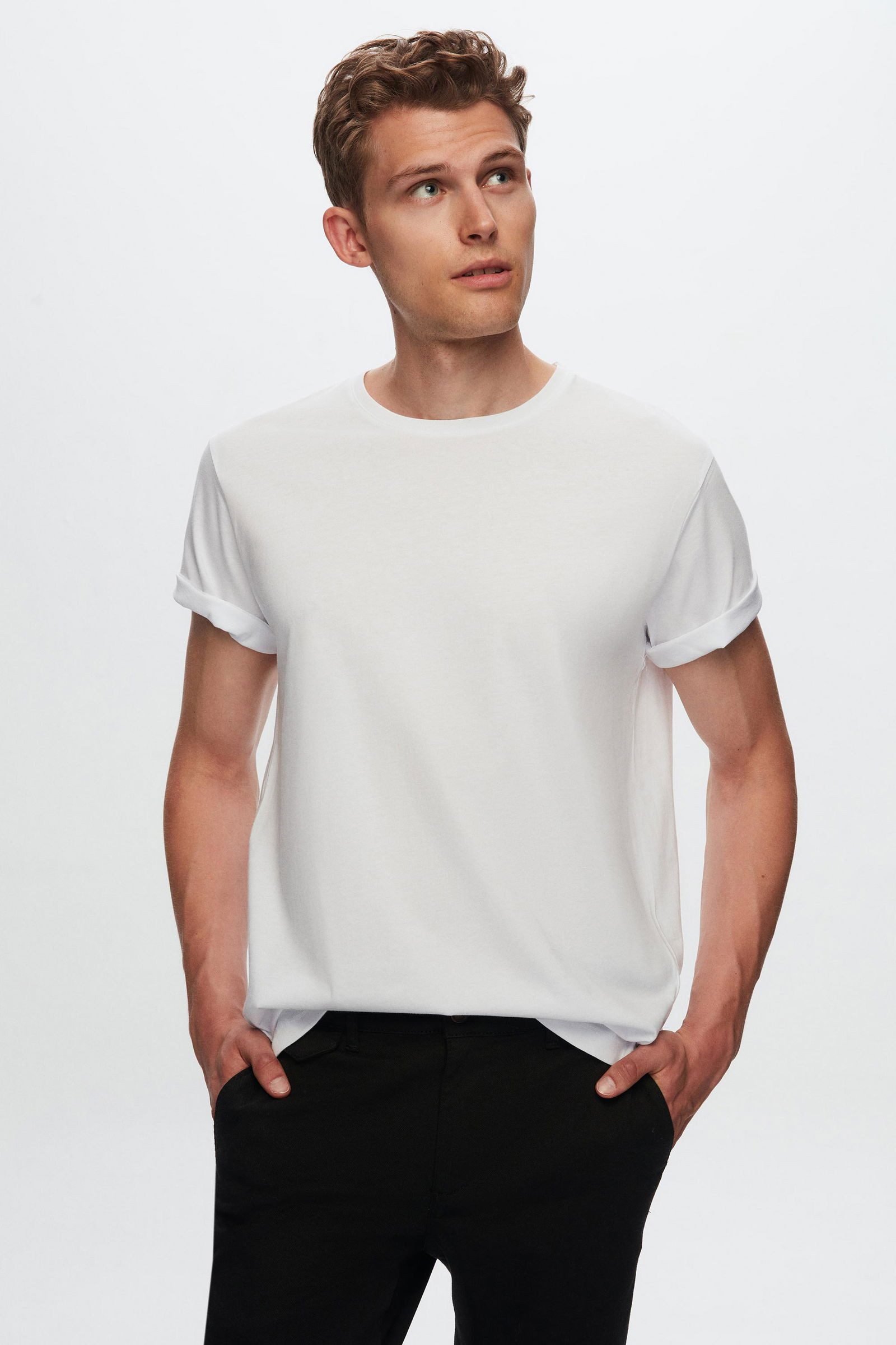 T-Shirt Schwarz/Weiß 5-teiliges Oversized 100% Baumwoll-T-Shirt-Set von Ds Dam
