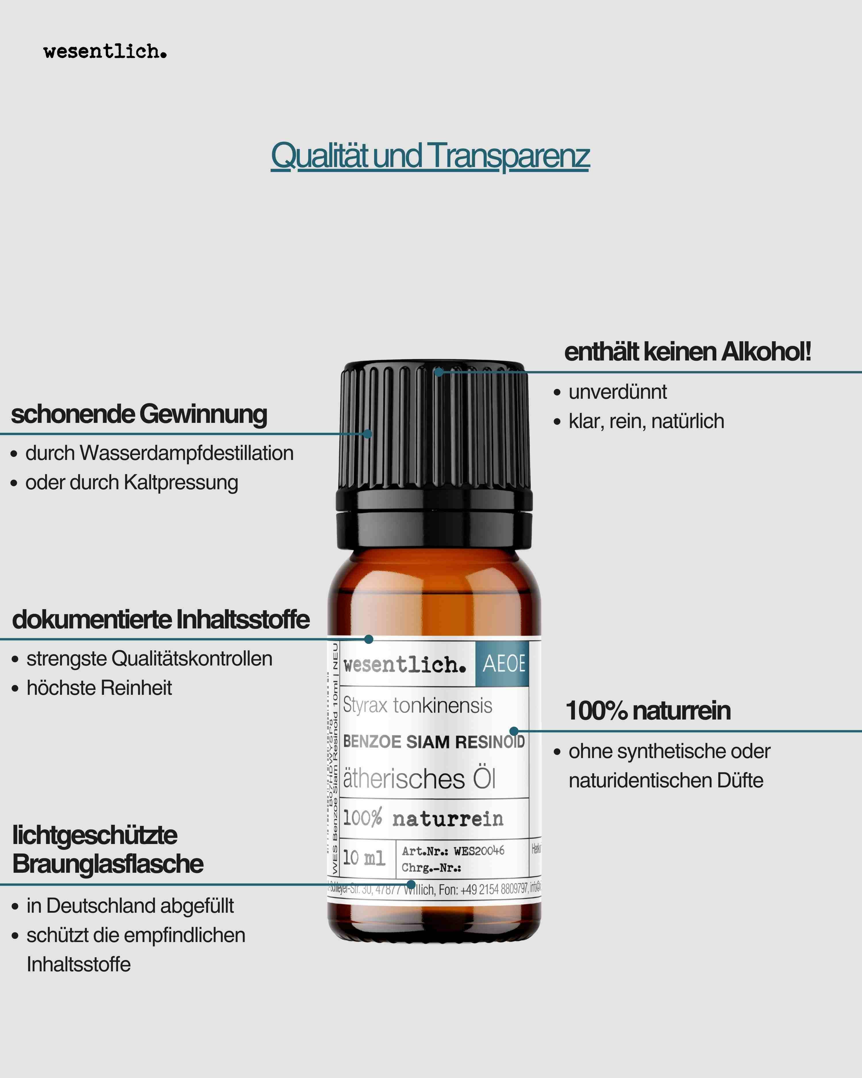 wesentlich. Duftöl Benzoe Siam Resinoid 10ml - ätherisches Öl