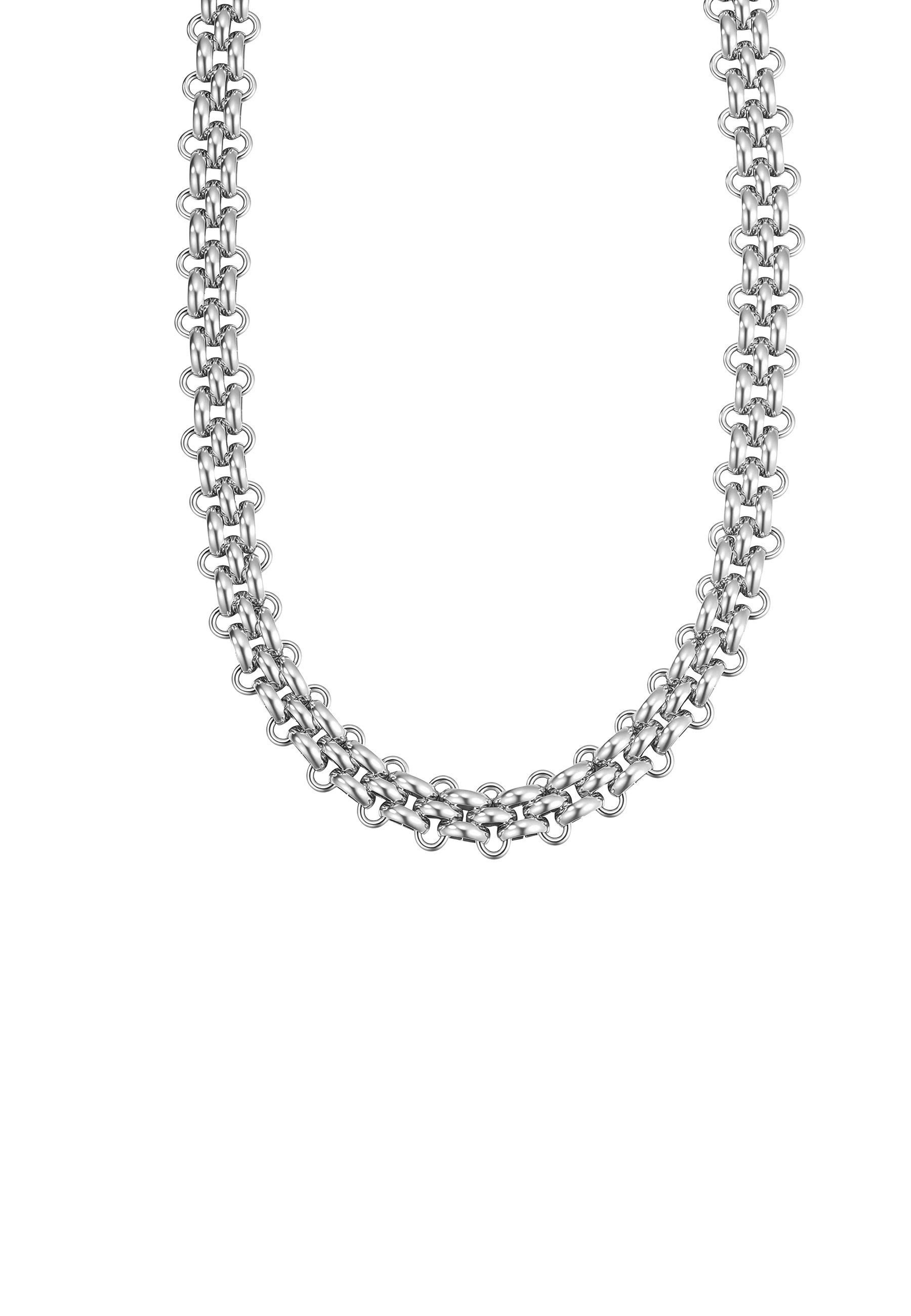 Hey Happiness Gliederkette Chunky Bismarckkette, 18k vergoldeter Edelstahl, Markante Statement Halskette für Damen