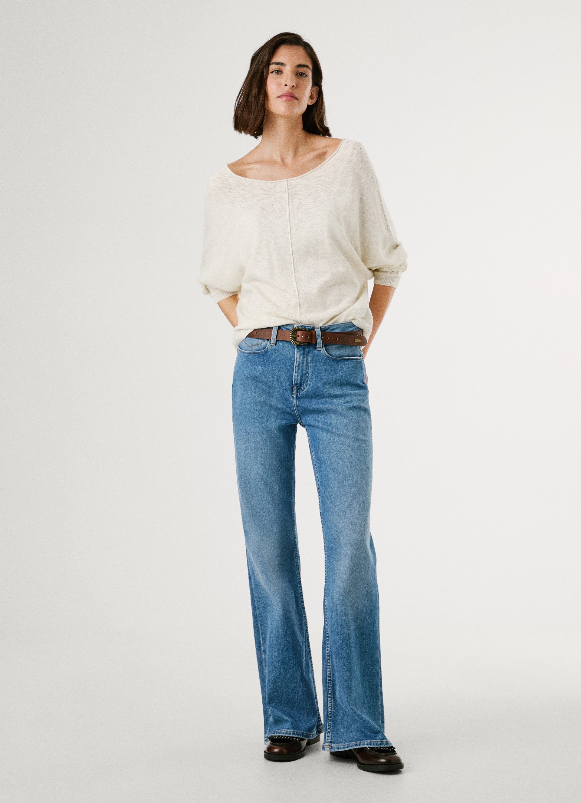 Pepe Jeans Strickpullover CANDELA mit Ajourstrickmuster