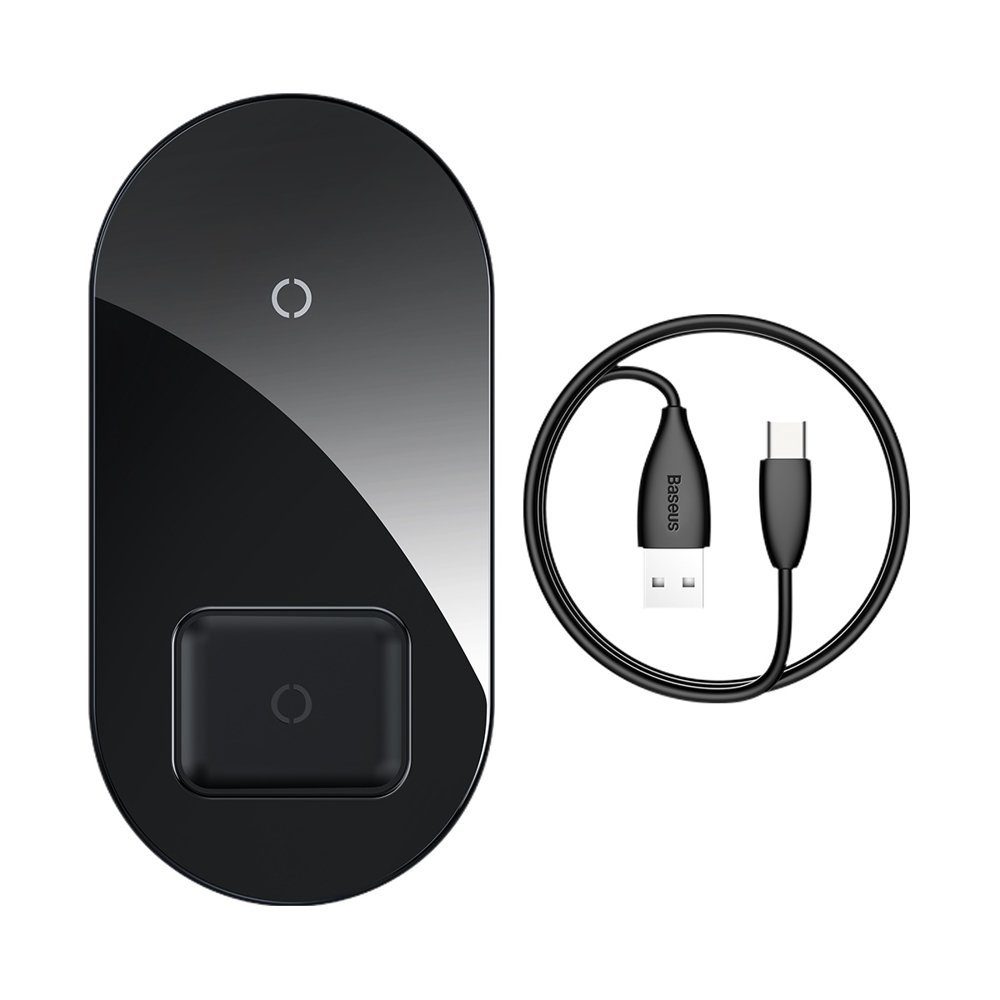 2in1 Qi Wireless Charger Induktives Ladegerät Slim Ultra Flach Wireless Charger