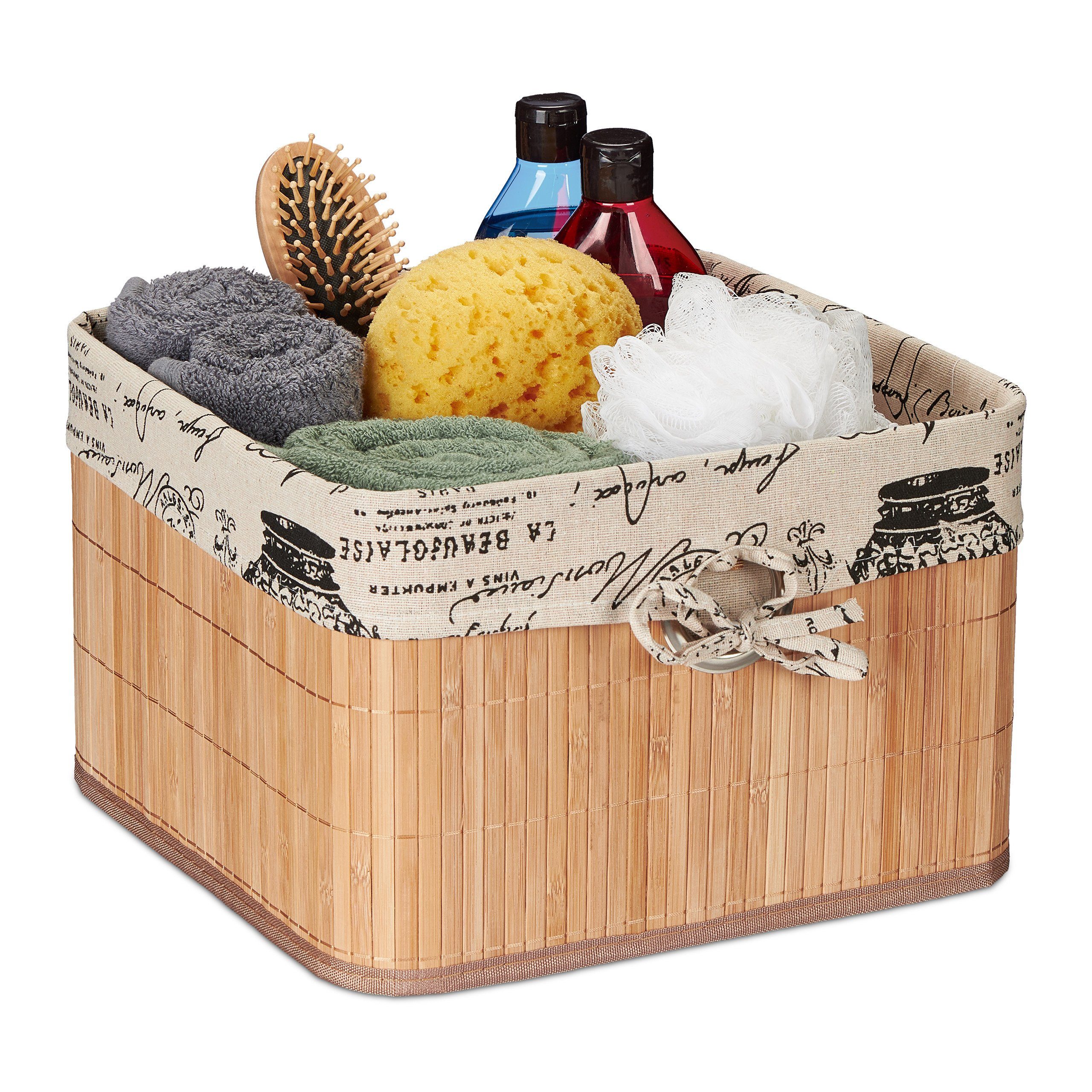 relaxdays Regalkorb Aufbewahrungskorb aus Bambus günstig online kaufen